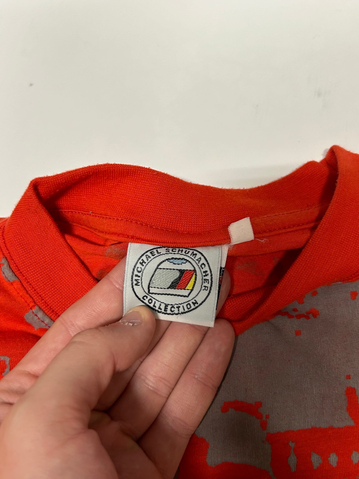 Vintage 90s Michael Schumacher world champion all over print tee (XL)
