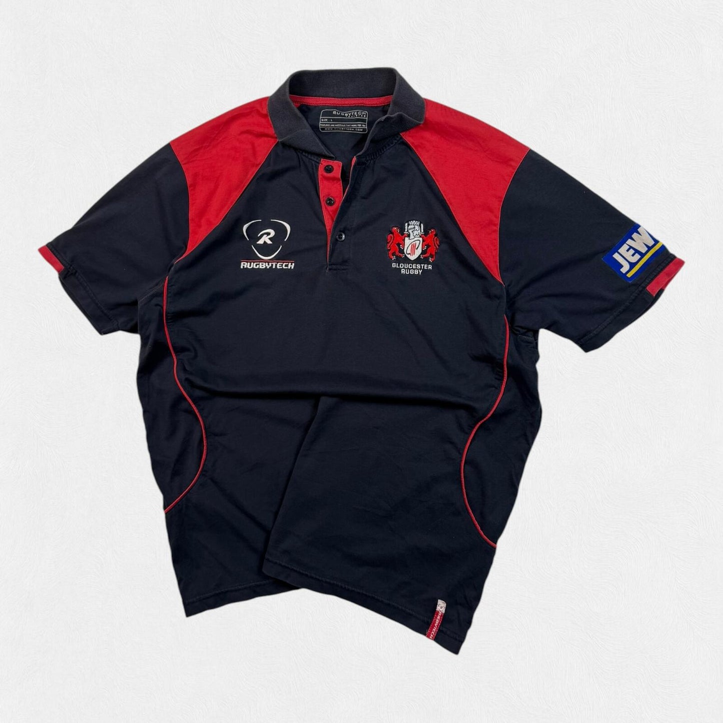 Gloucester 2009/10 Rugby tech training rugby polo shirt (L)
