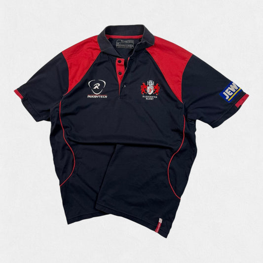 Gloucester 2009/10 Rugby tech training rugby polo shirt (L)