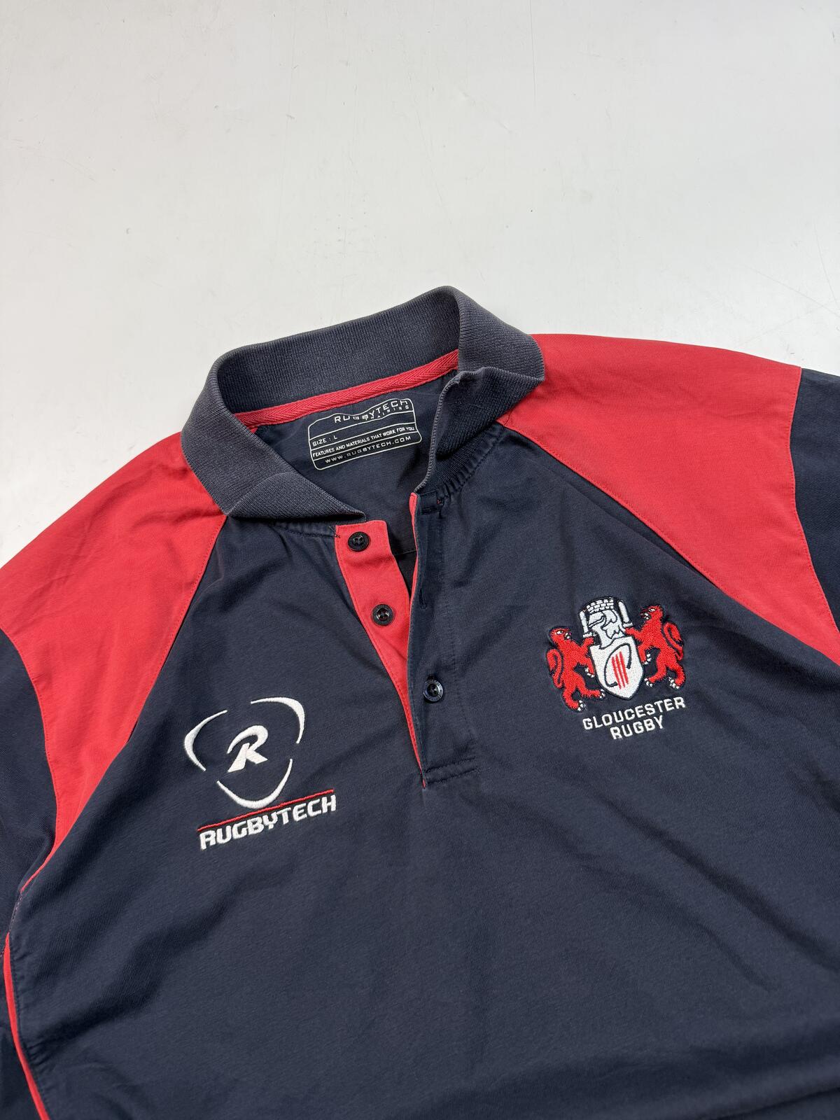 Gloucester 2009/10 Rugby tech training rugby polo shirt (L)