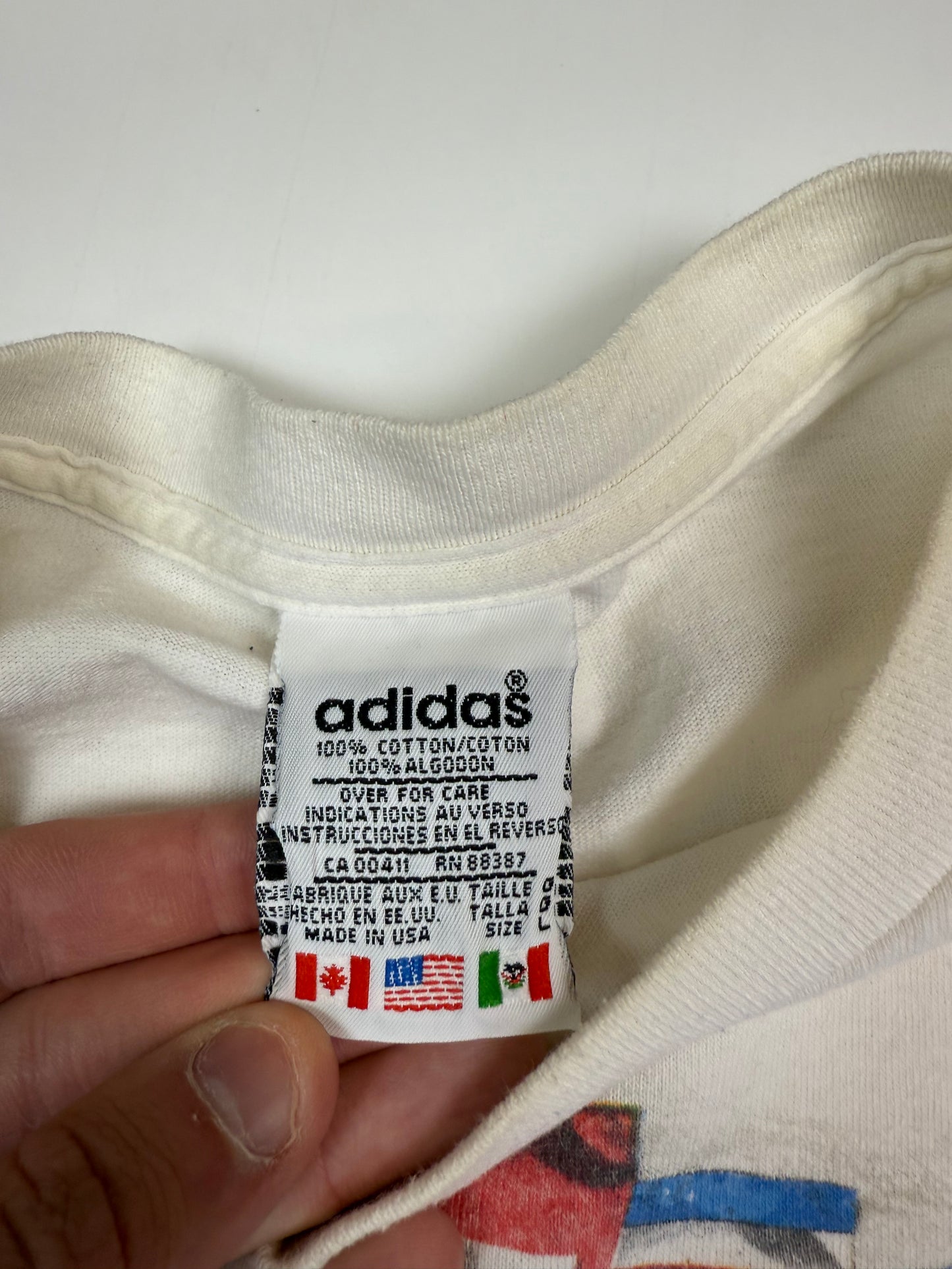 Vintage Adidas equipment 1996 graphic tee (L)