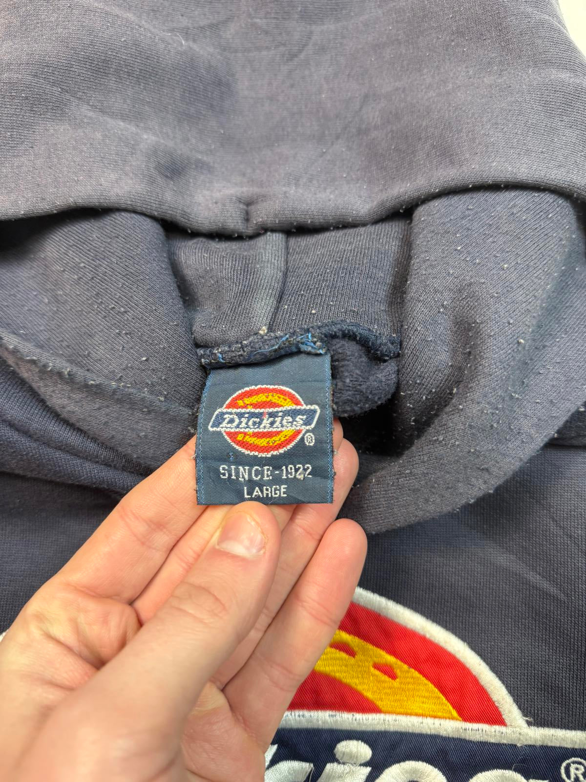 Vintage 90s Dickies centre logo hoodie (L)