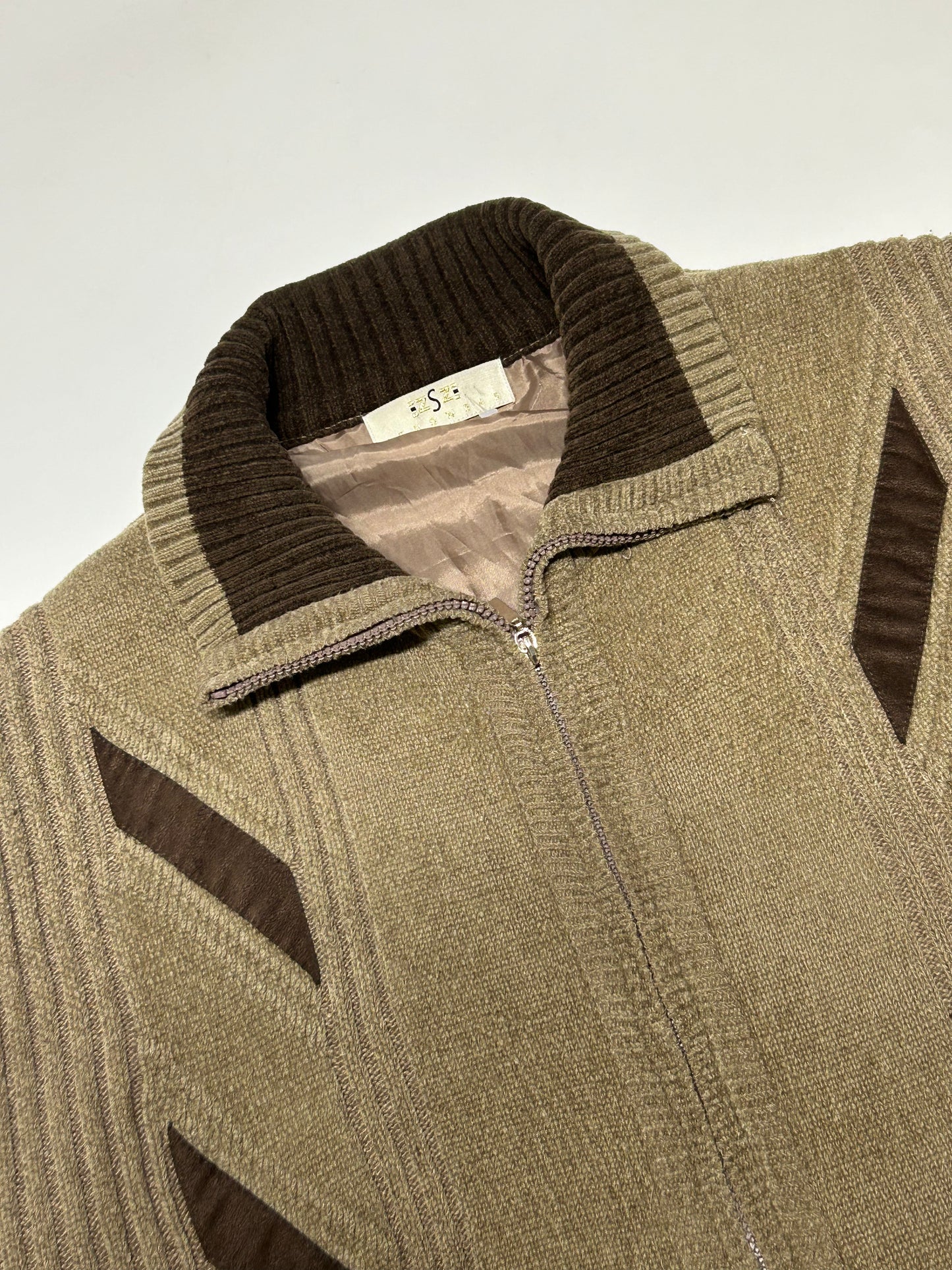 Vintage full zip grandad knit sweater (XL)