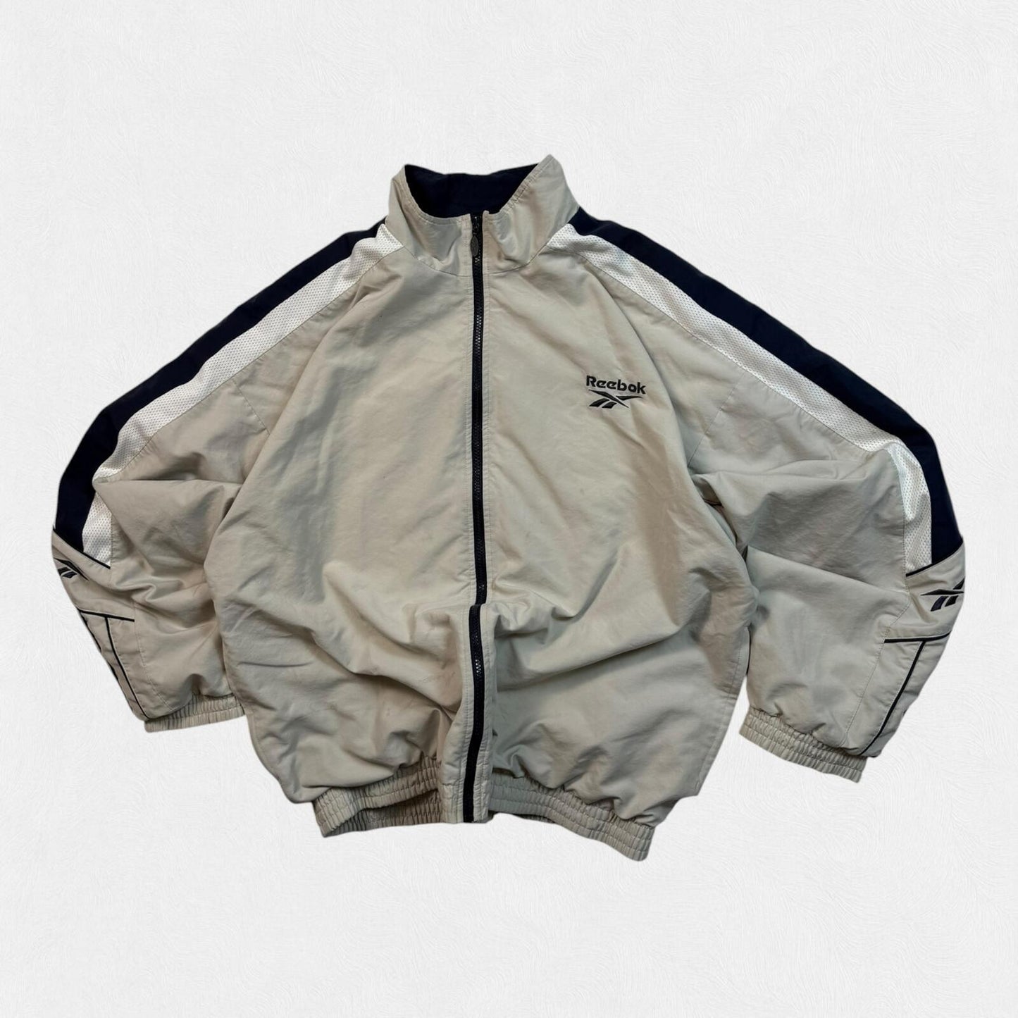 Vintage 90s Reebok side stripe track jacket (L)