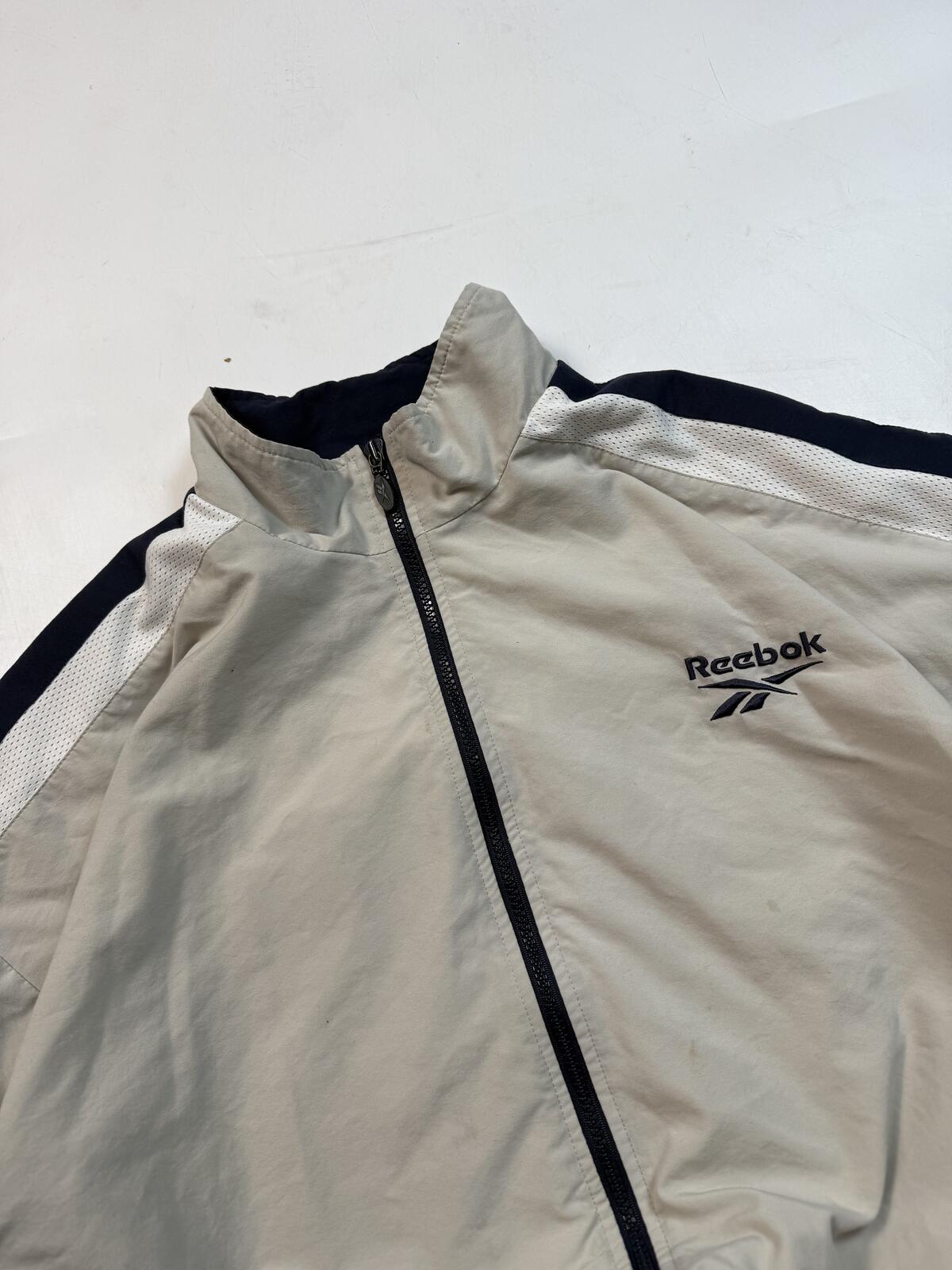 Vintage 90s Reebok side stripe track jacket (L)
