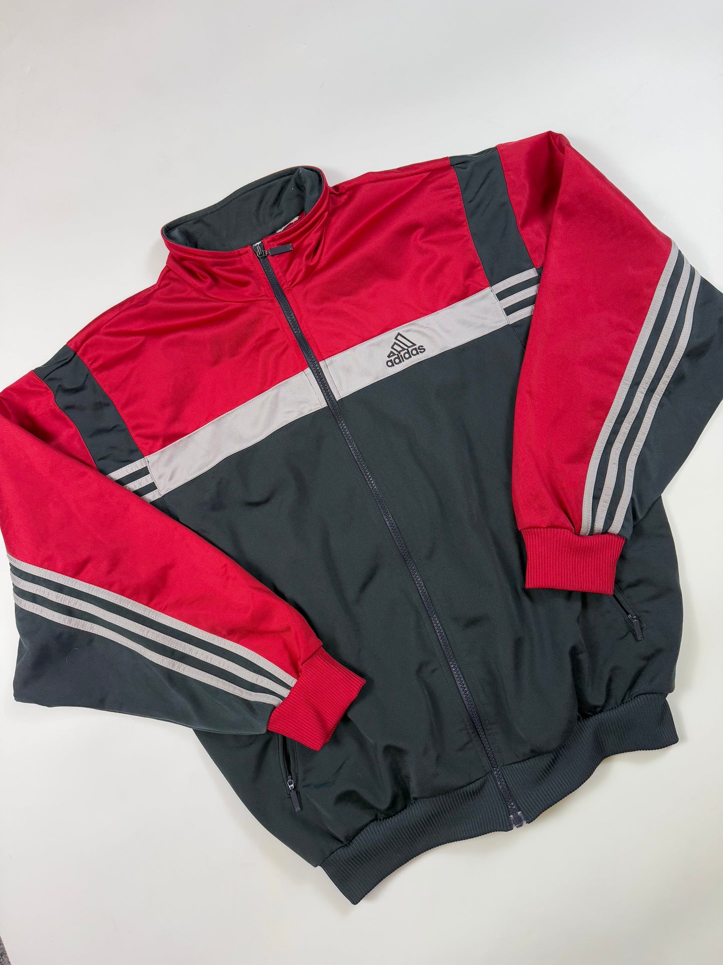 Vintage Adidas colour block track jacket (L)