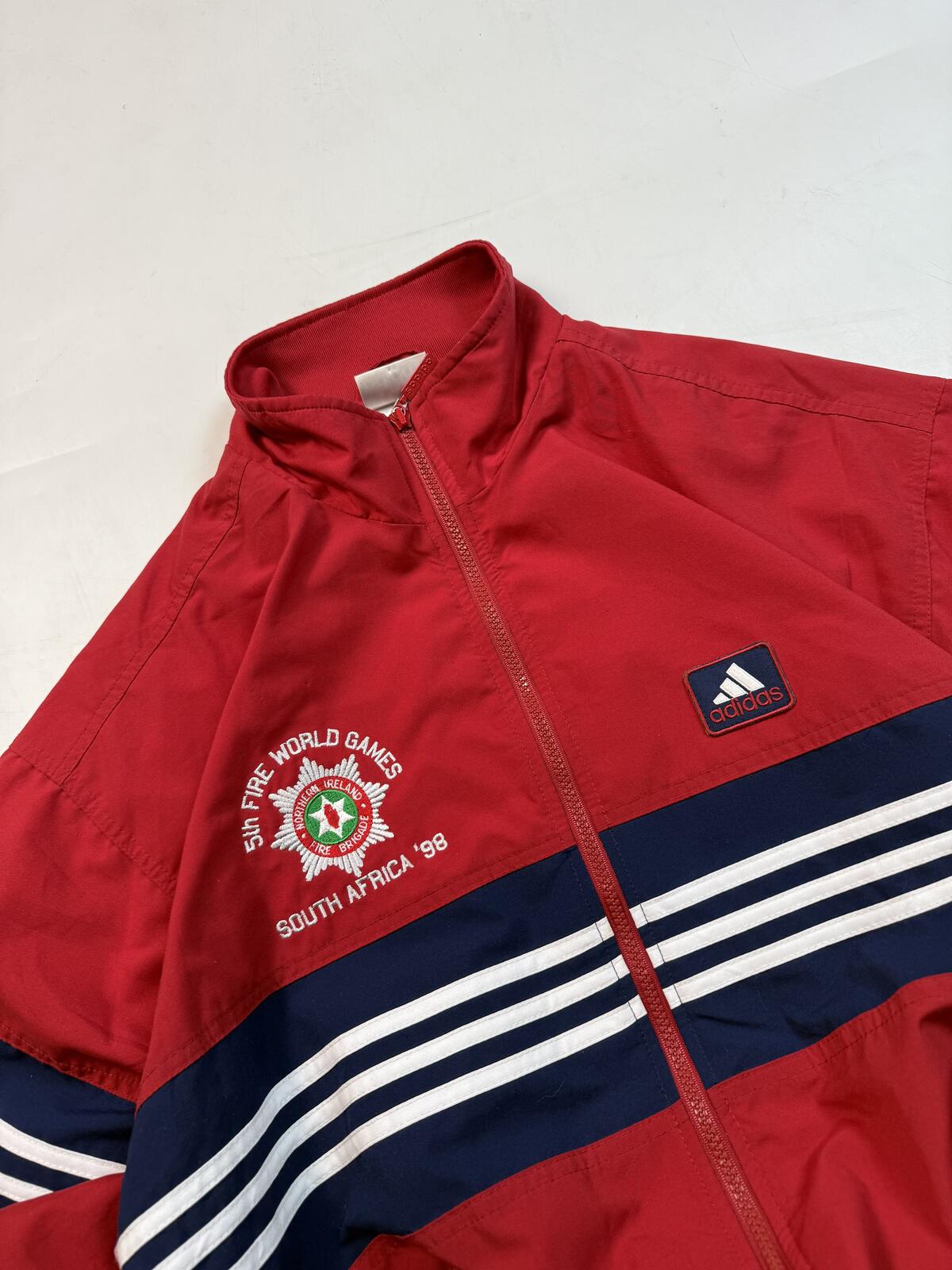 Vintage 90s Adidas fire world games 1998 track jacket (M)