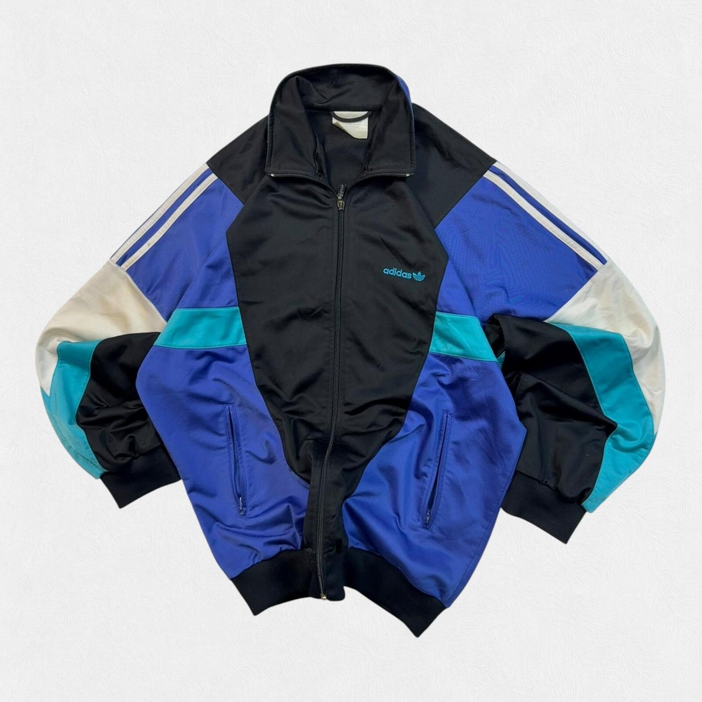 Vintage 90s adidas originals colour block track jacket (M)