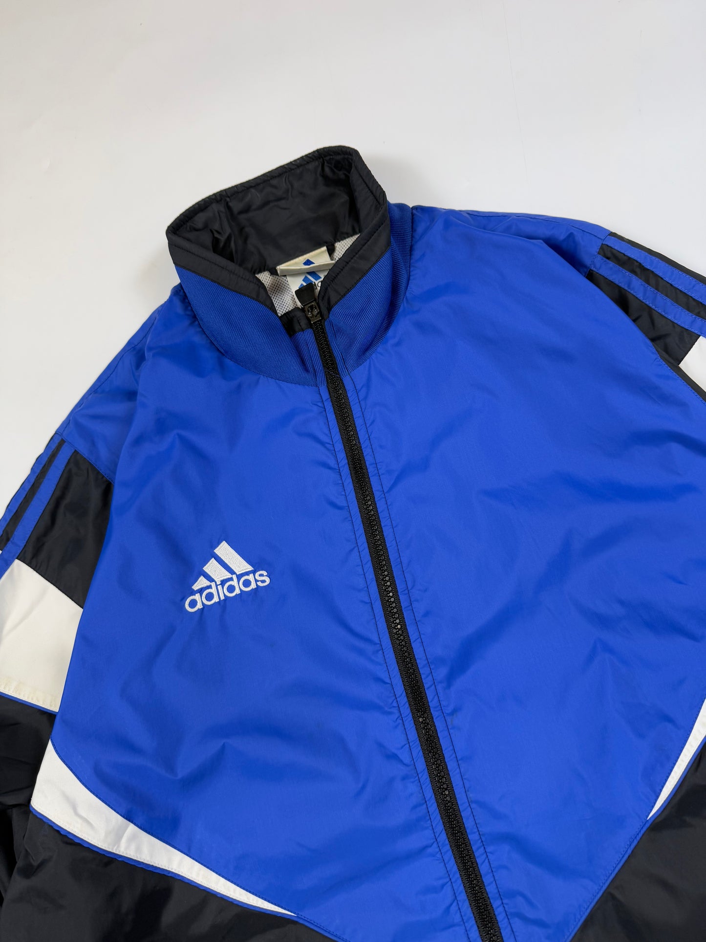 Vintage 90s Adidas colour block track jacket (M)