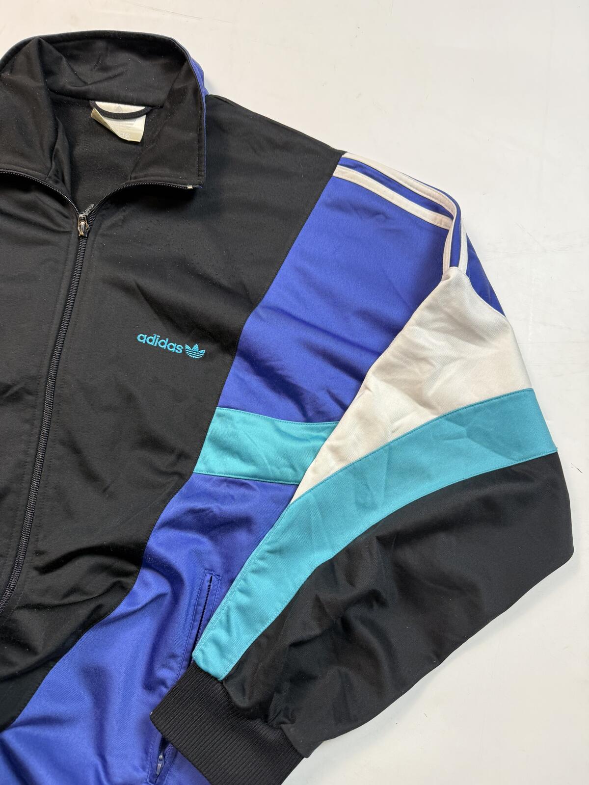 Vintage 90s adidas originals colour block track jacket (M)