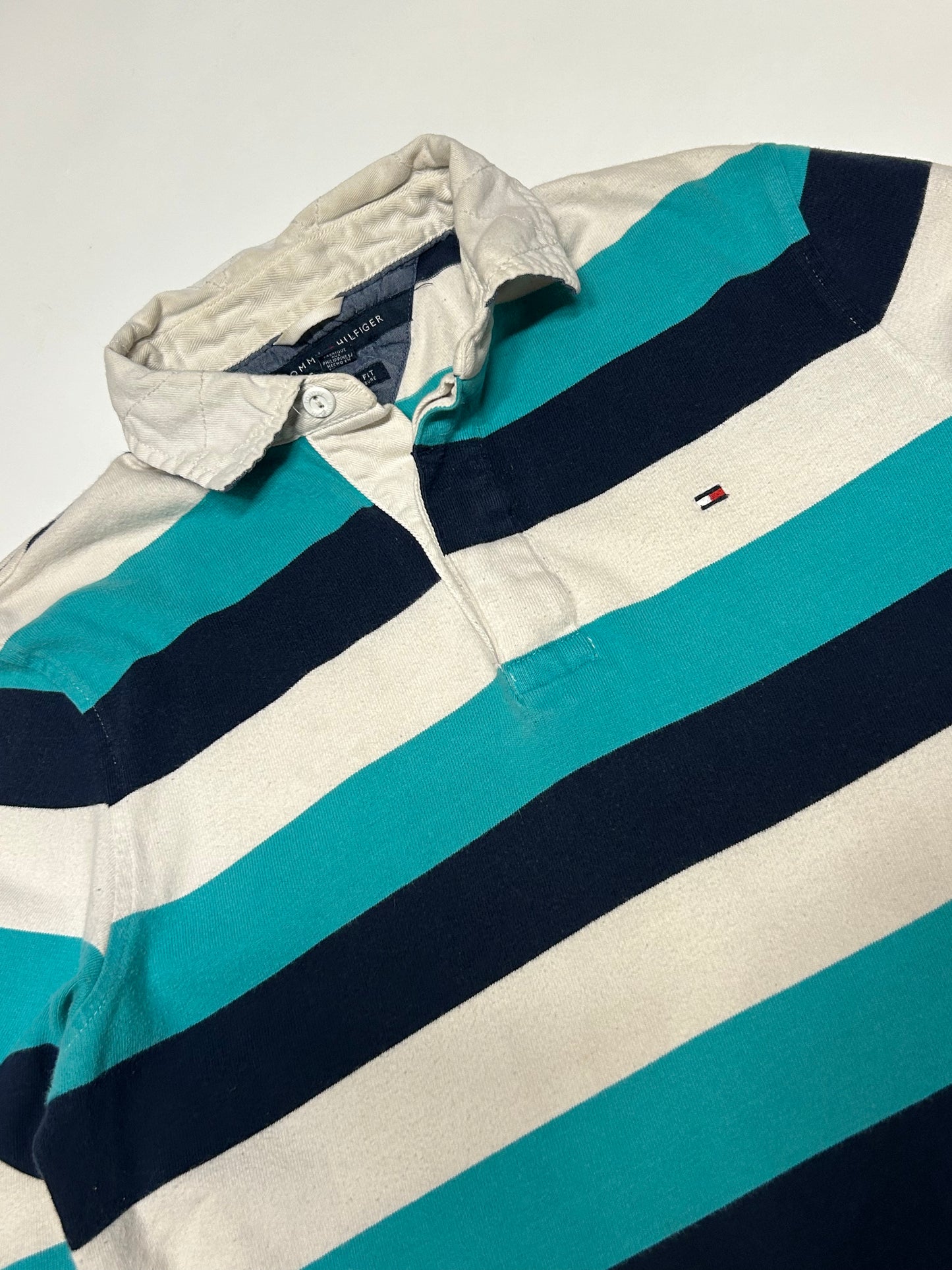 Tommy Hilfiger striped rugby polo (M)