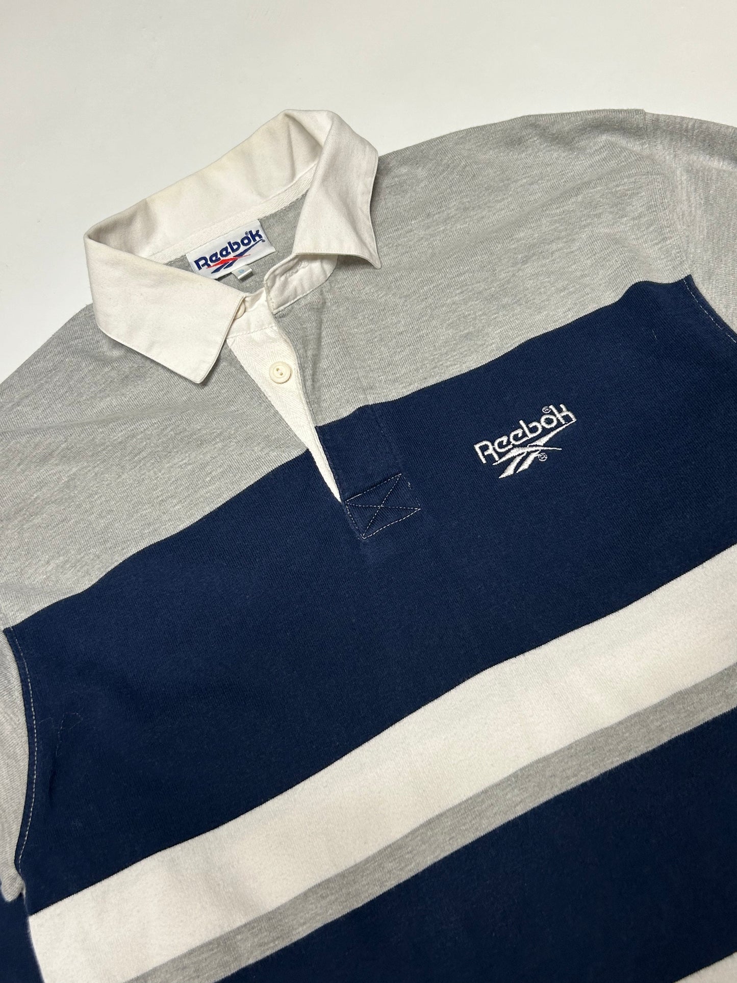 Vintage 90s Reebok striped rugby polo (S)