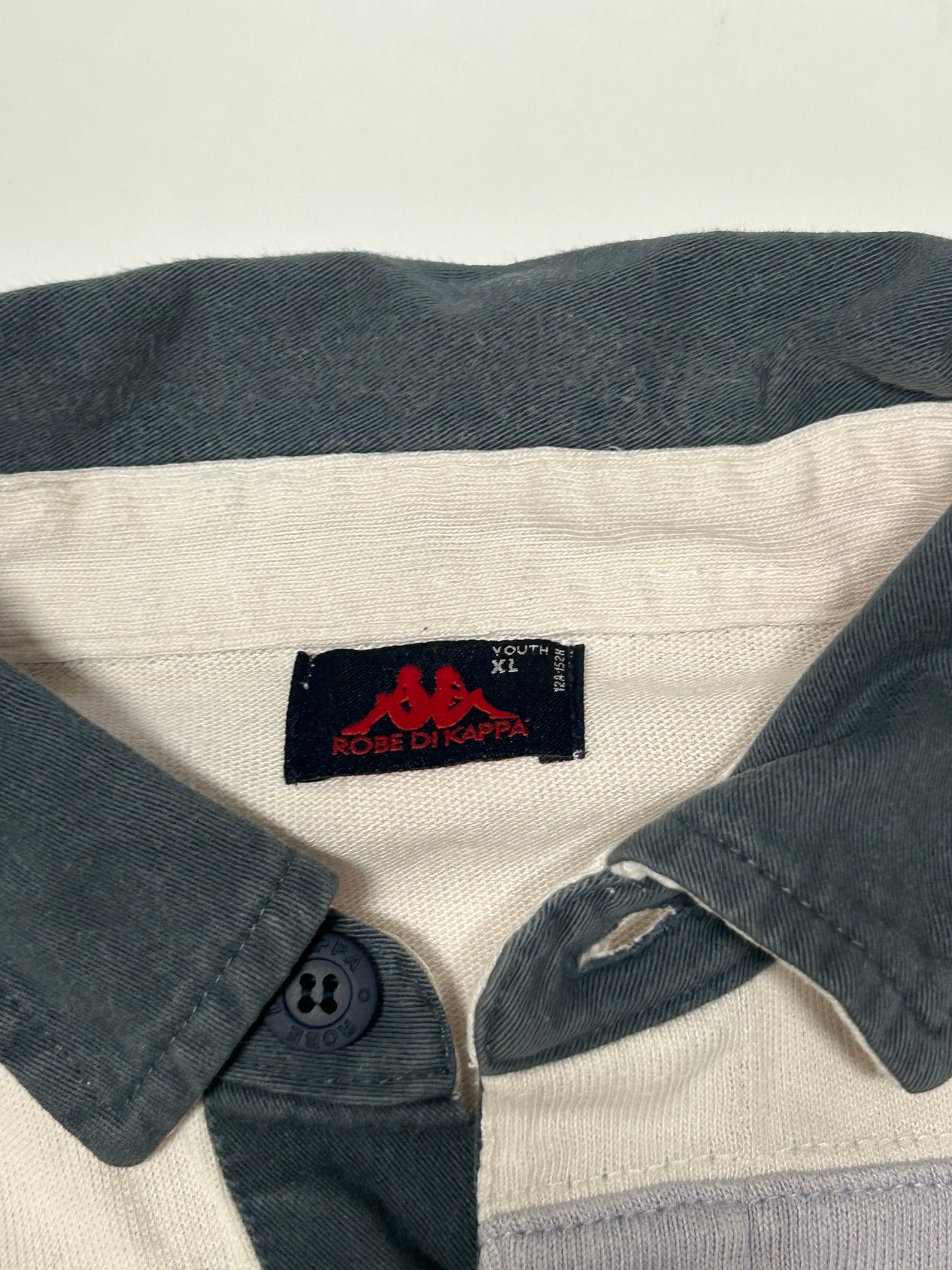 Vintage Kappa striped rugby polo (S)