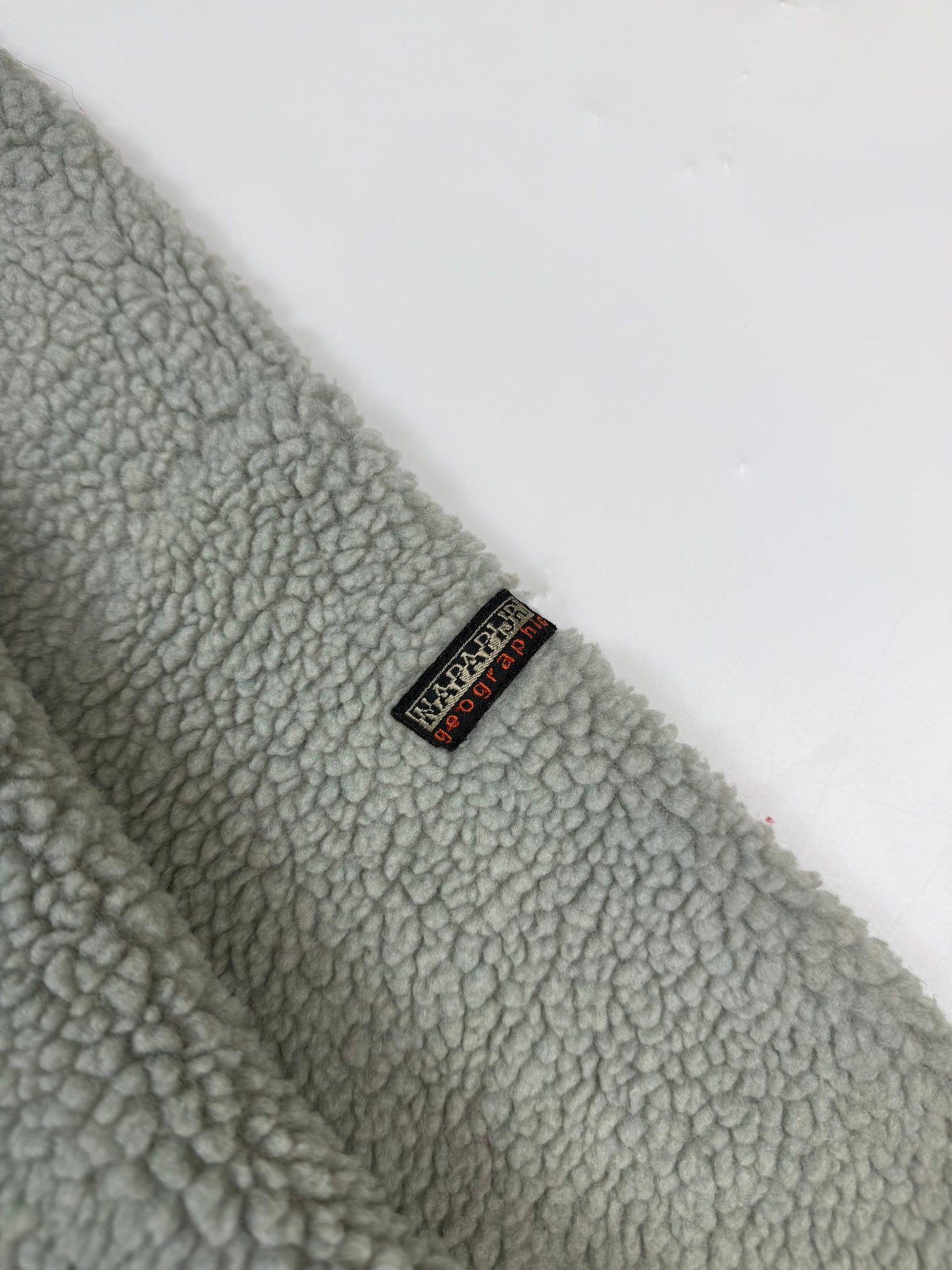Vintage Napapijri deep pile quarter zip fleece (L)