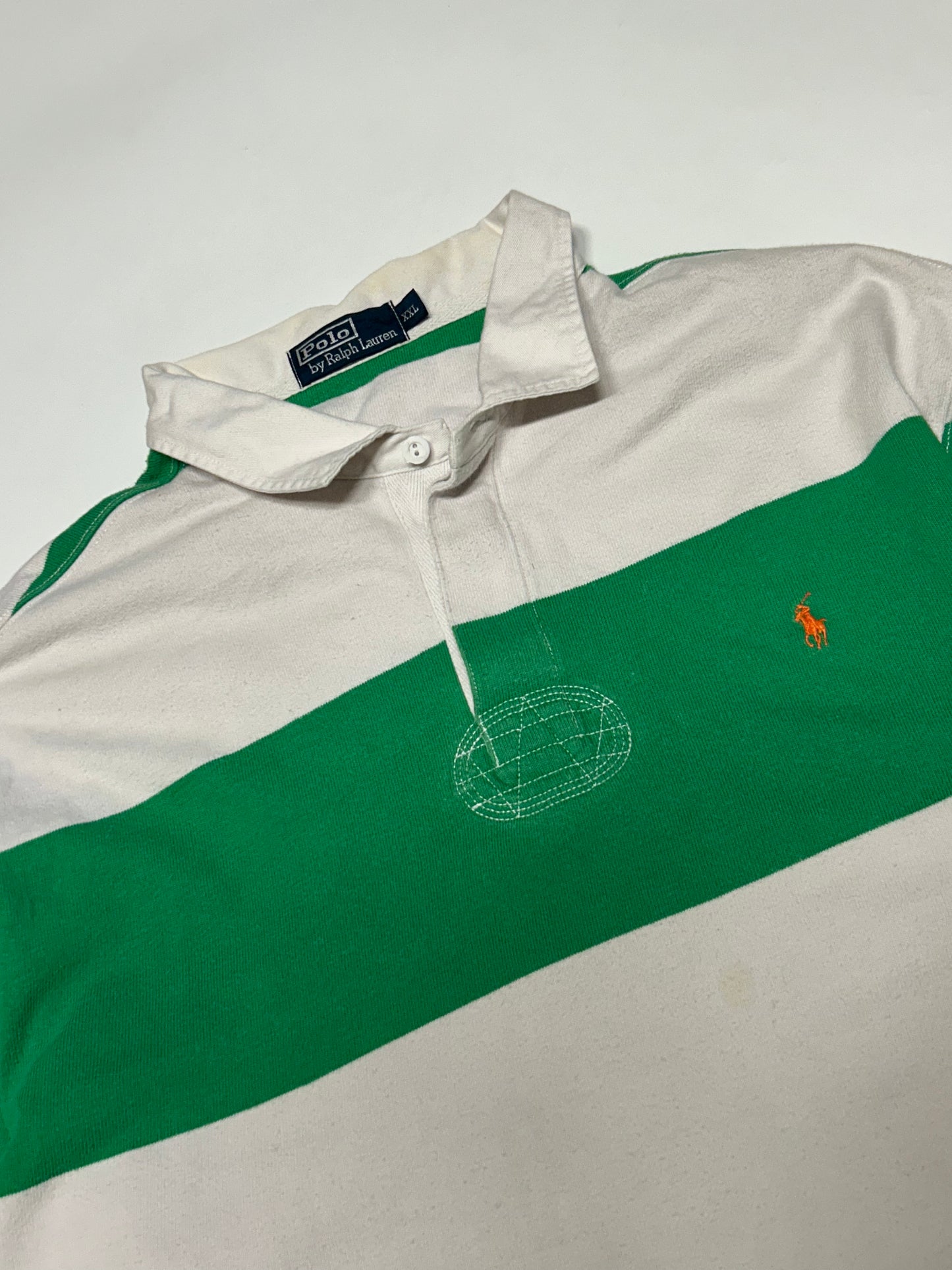 Vintage Ralph Lauren striped rugby polo shirt (XXL)