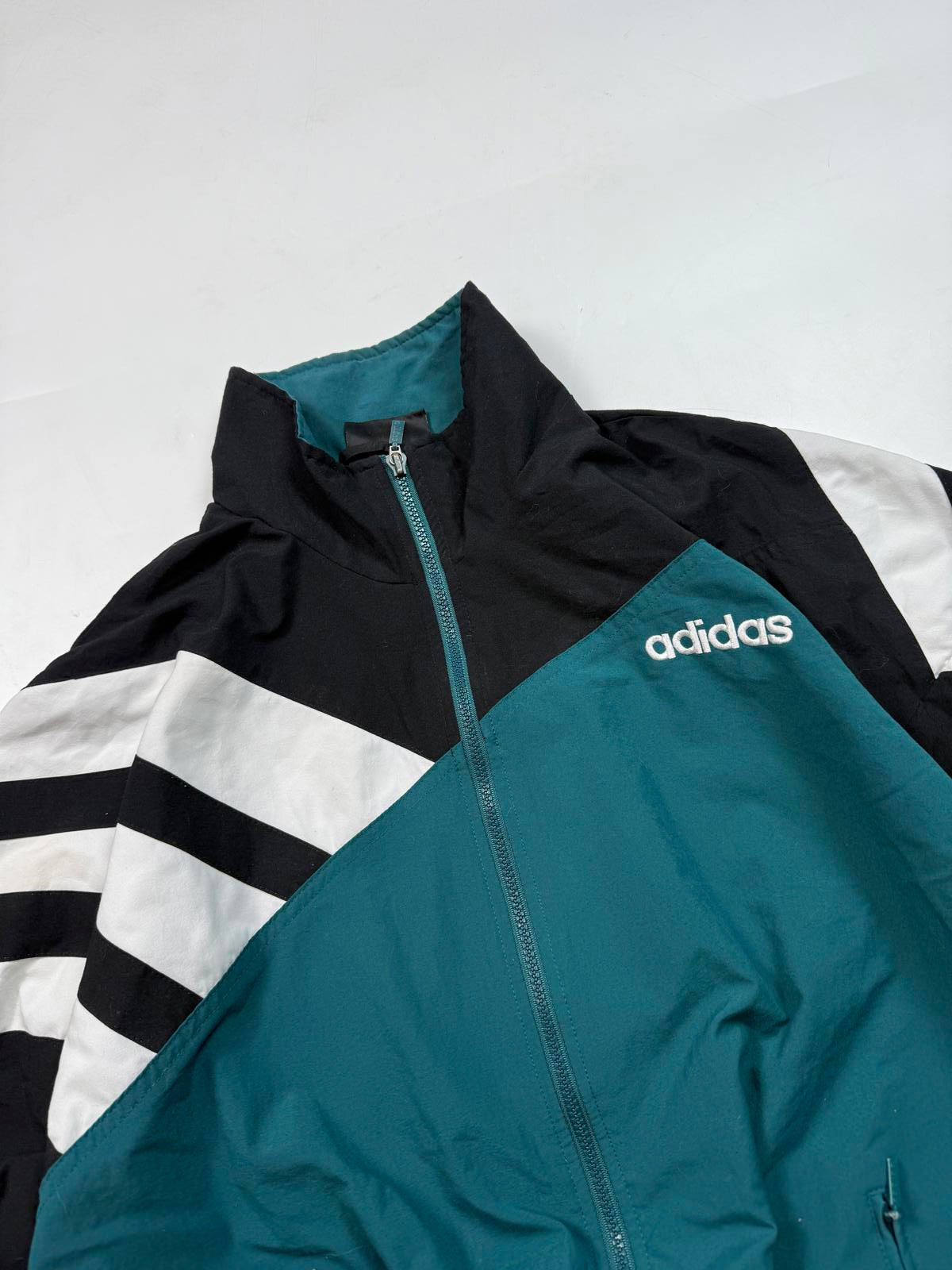 Vintage 90s adidas originals colour block track top (L)