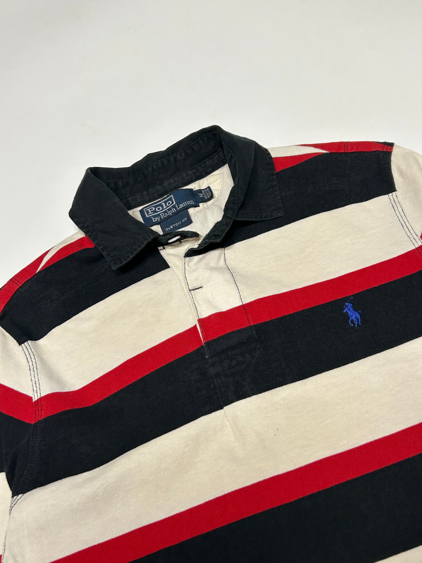 Vintage Ralph Lauren striped rugby polo shirt (M)