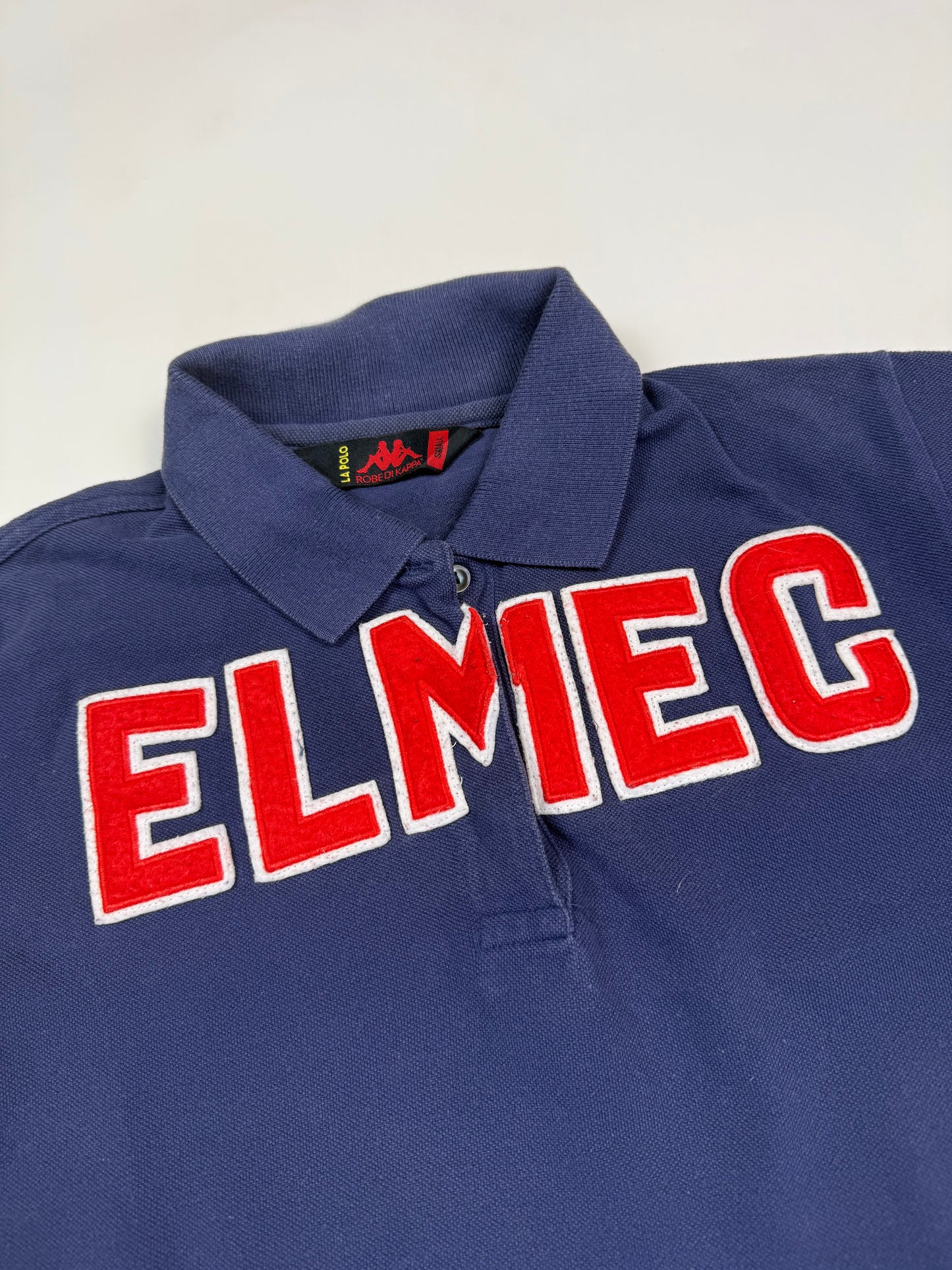 Vintage Kappa Elmec spell out polo shirt (S)