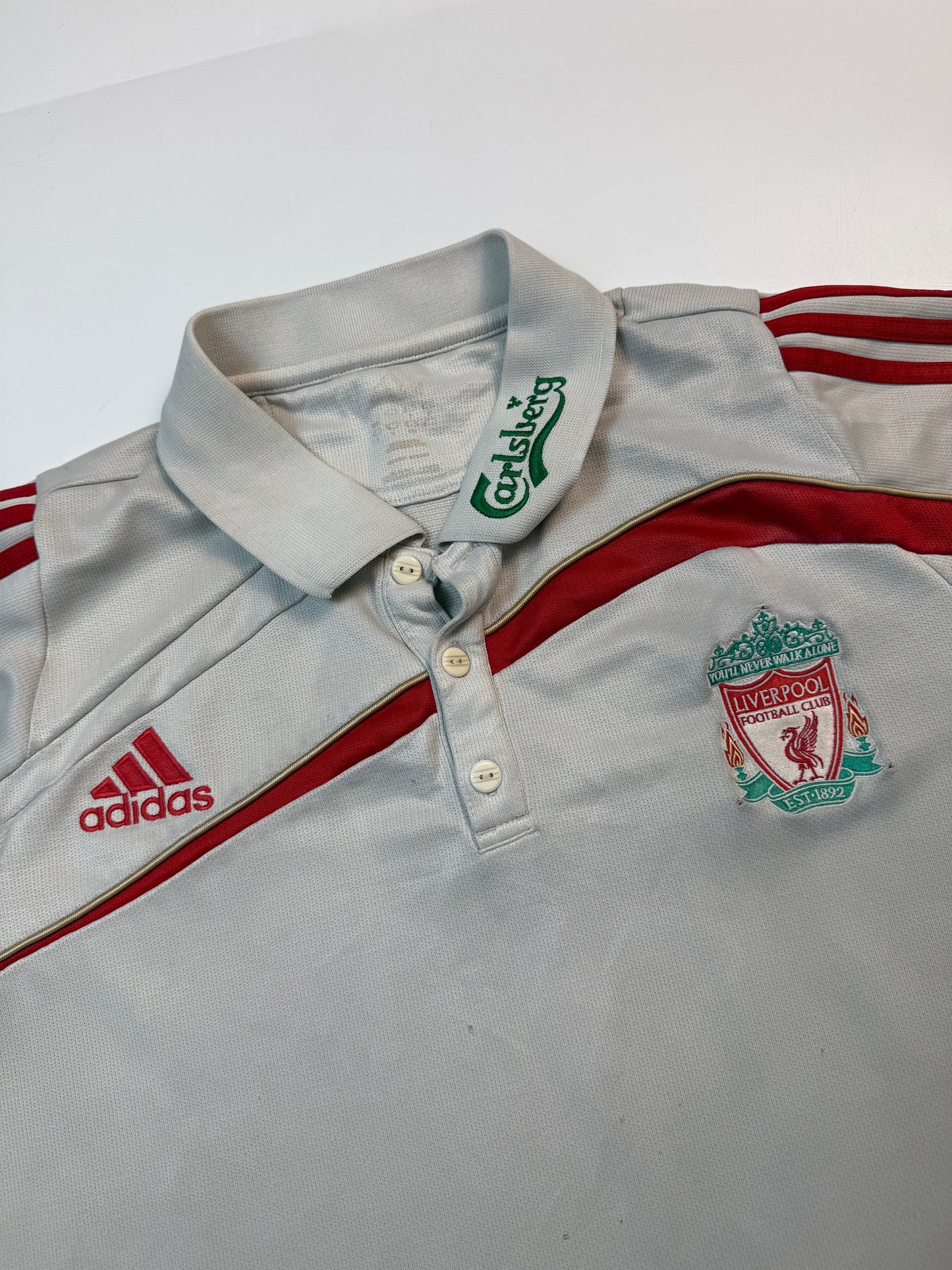 Liverpool 2009/10 Adidas training polo shirt (L)