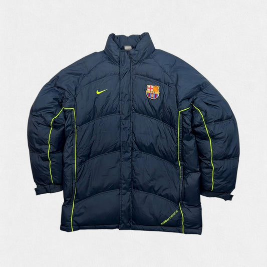 Vintage 2000s Barcelona Nike football puffer jacket (XL)
