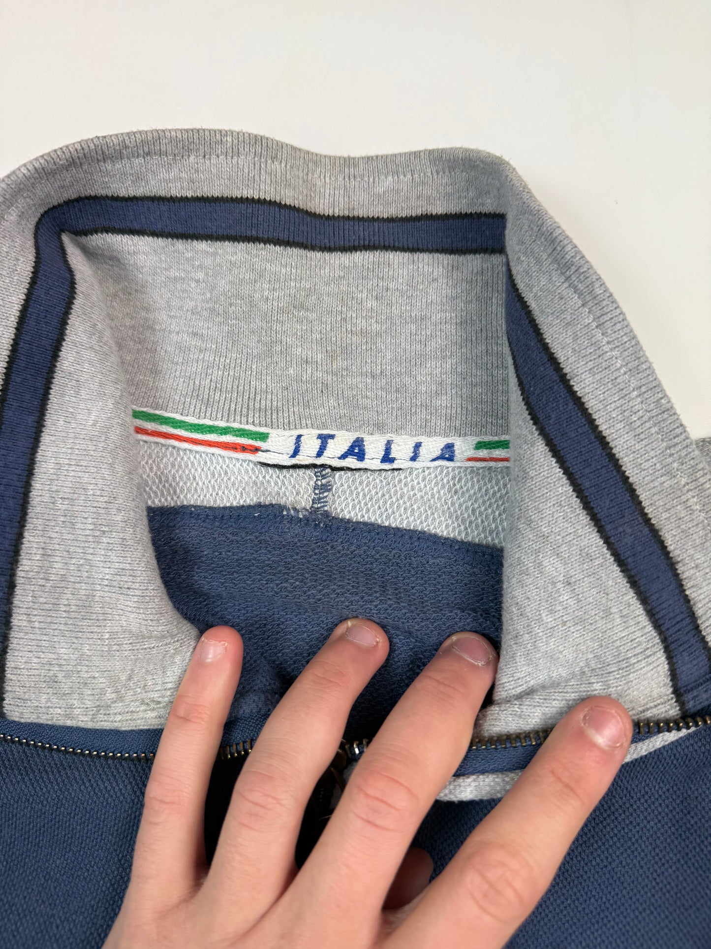 Vintage Italy 1996/97 Nike football quarter zip sweatshirt (XL)