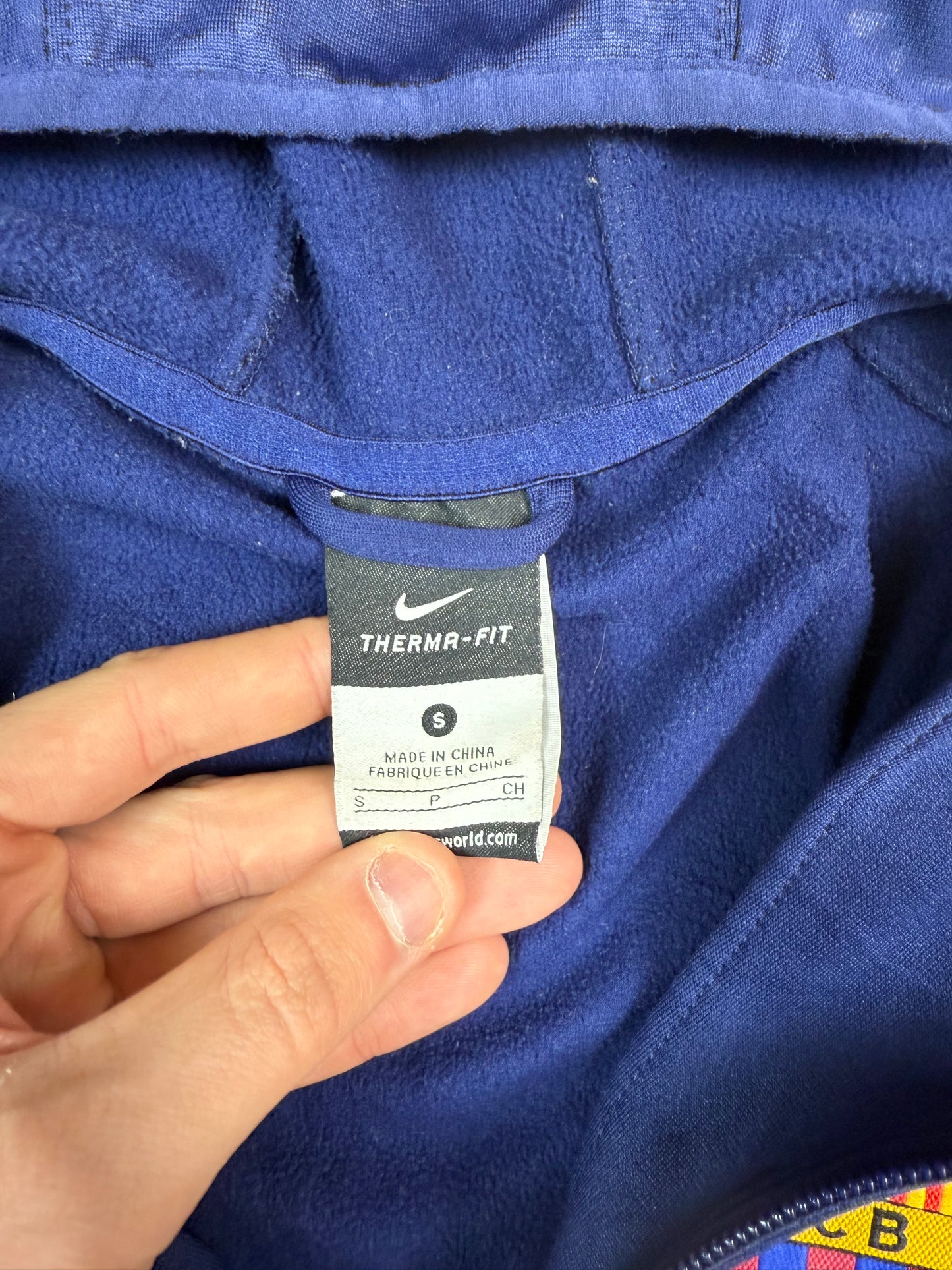 Barcelona 2015/16 Nike hooded track top (S)