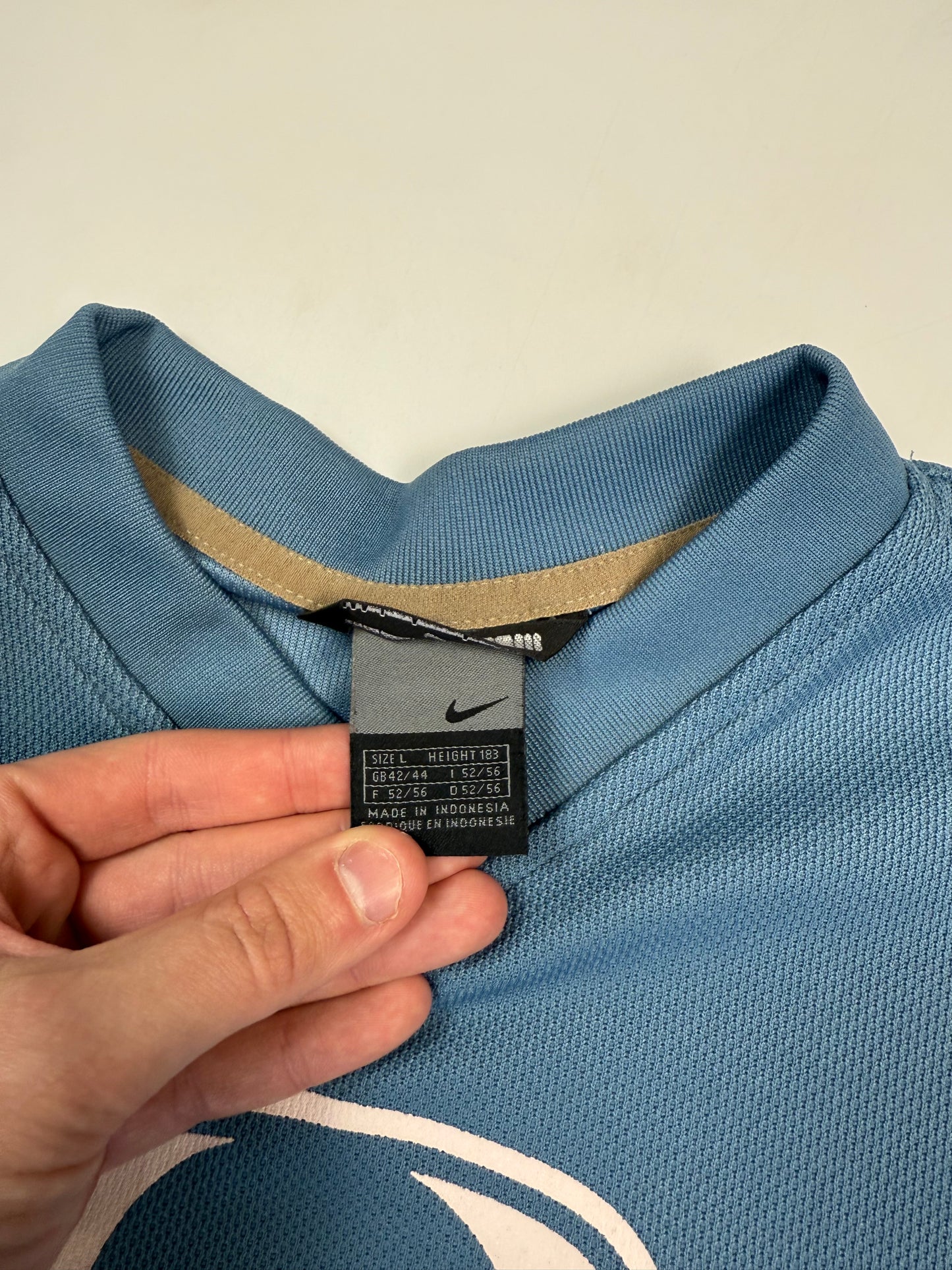 Vintage Nike football centre logo tee (L)