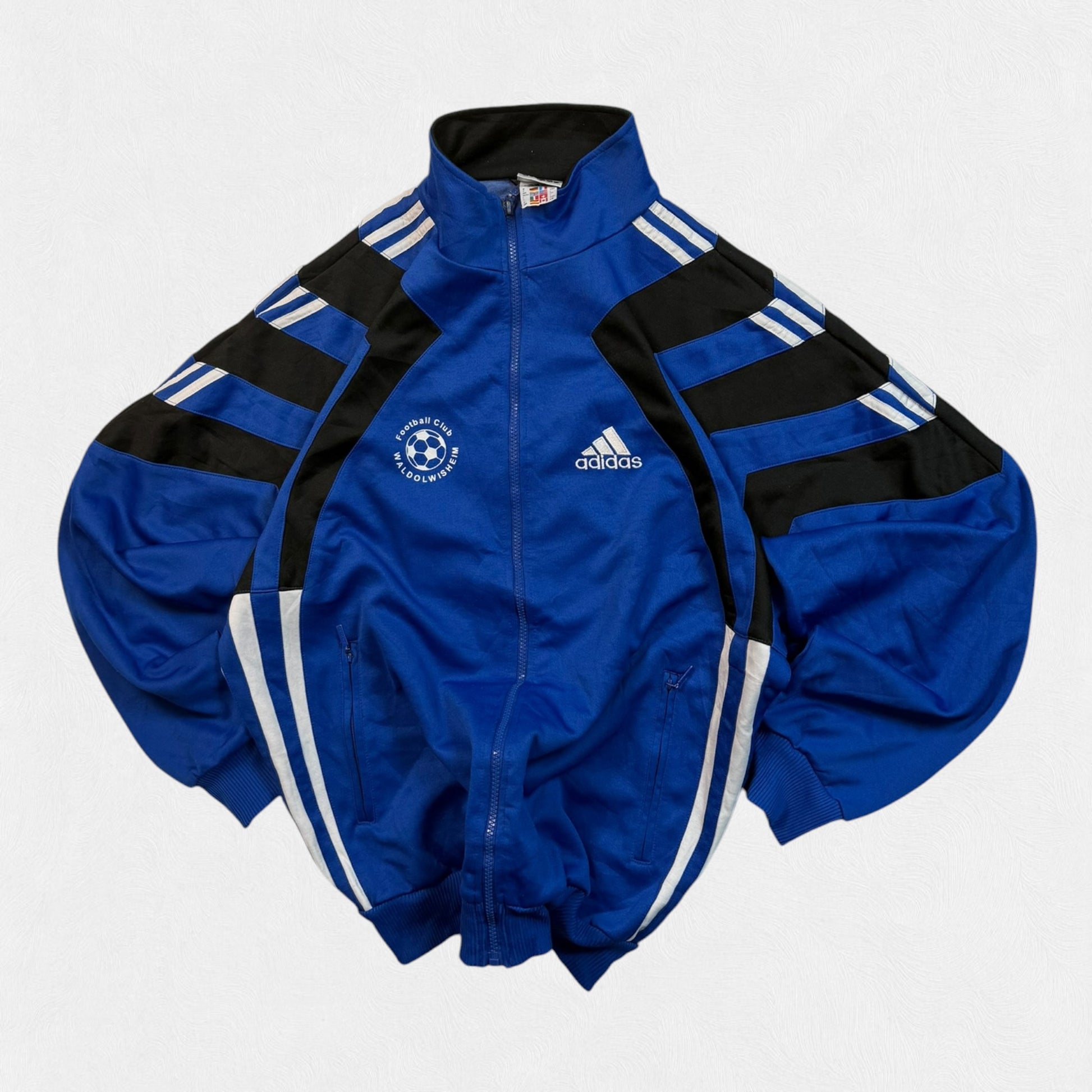 Vintage 90s Adidas football colour block track top (L)
