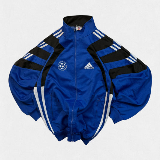 Vintage 90s Adidas football colour block track top (L)