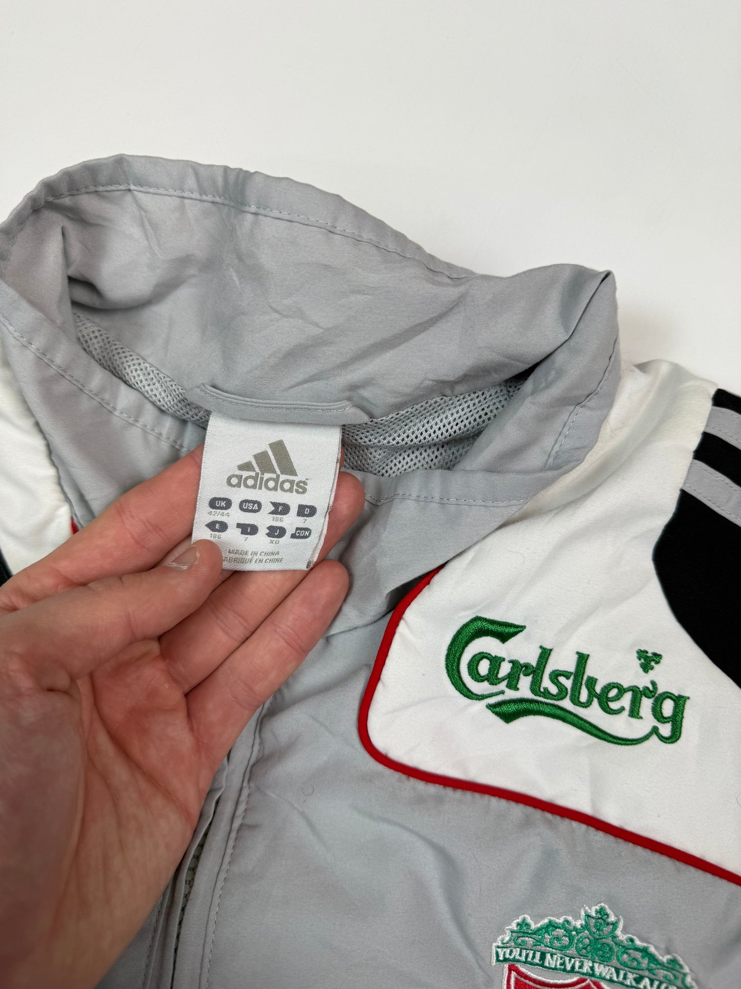 Vintage Liverpool 2007/08 Adidas football track jacket (L)