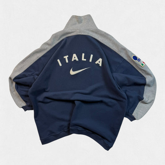 Vintage Italy 1996/97 Nike football quarter zip sweatshirt (XL)
