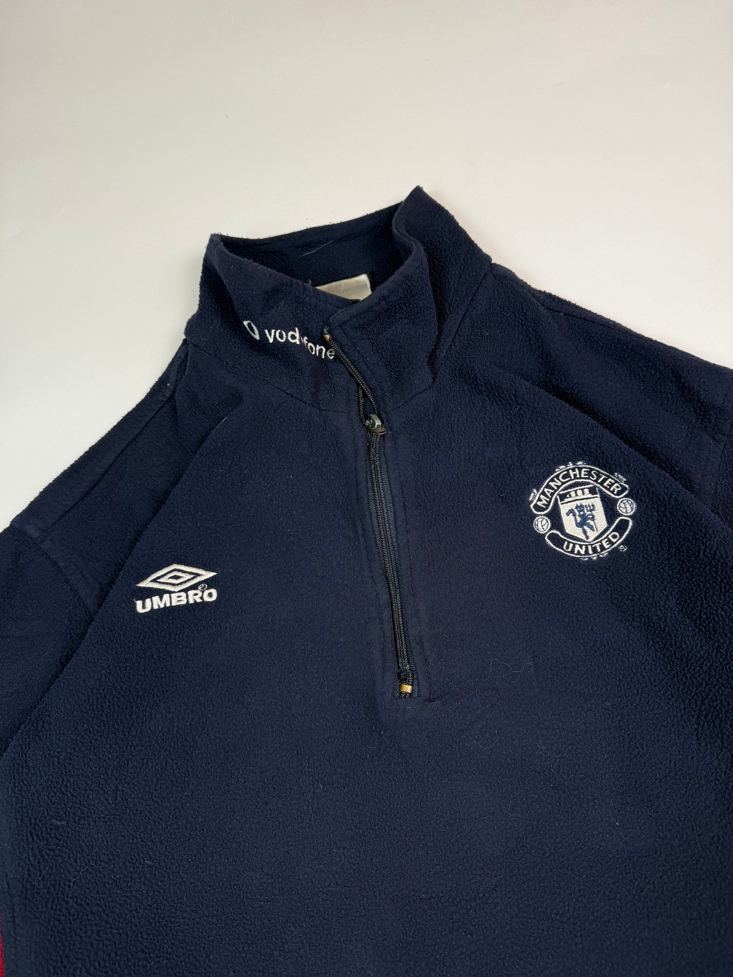 Vintage Manchester United 2000-02 Umbro quarter zip fleece (M)