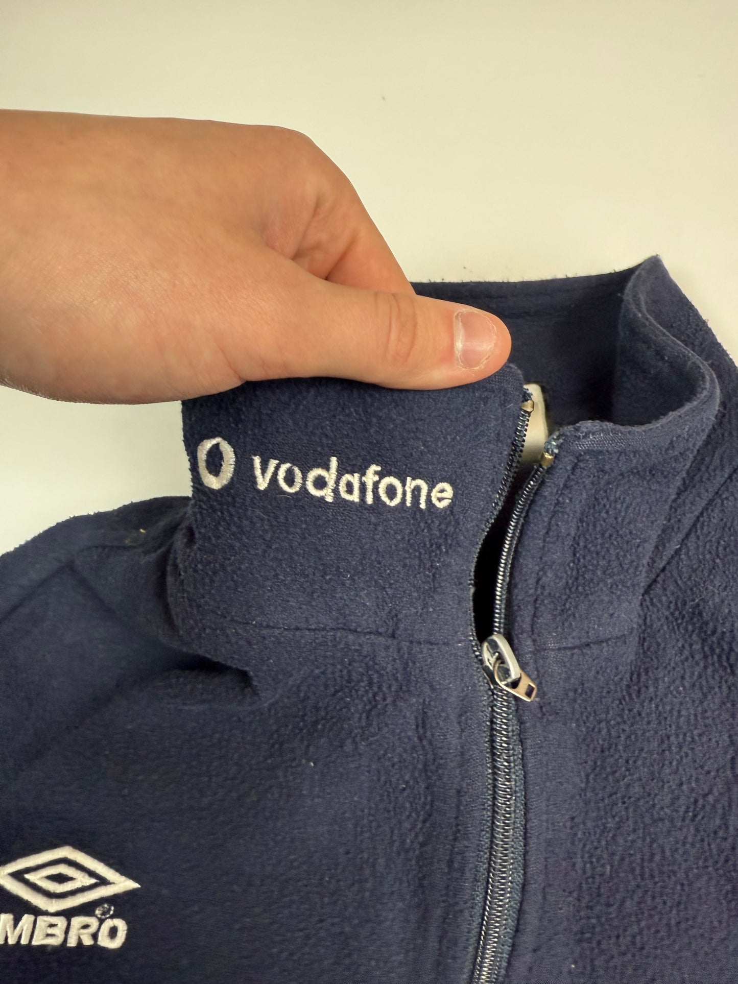 Vintage Manchester United 2000-02 Umbro quarter zip fleece (M)