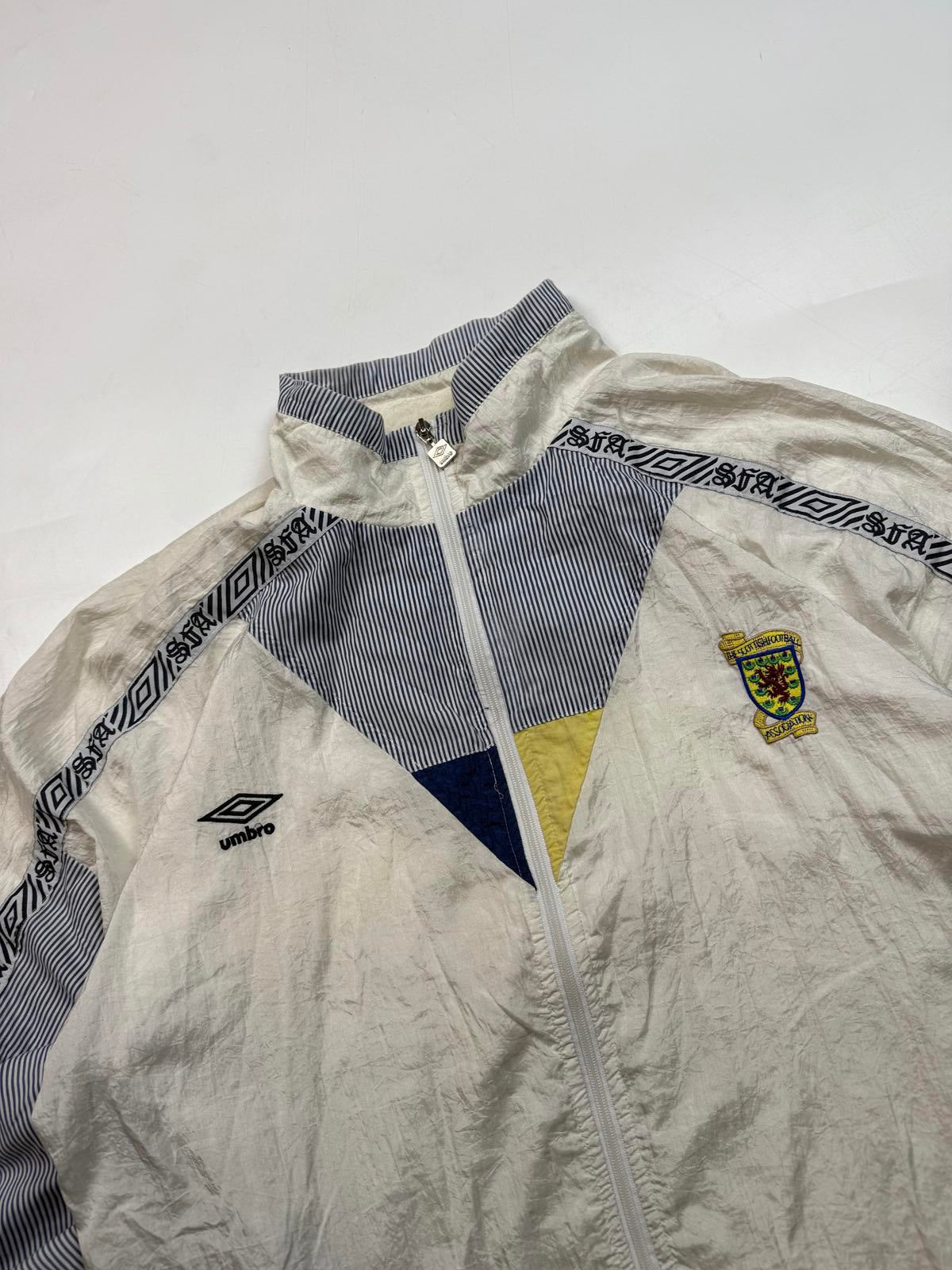 Vintage Scotland 1990-92 Umbro football track jacket (S)