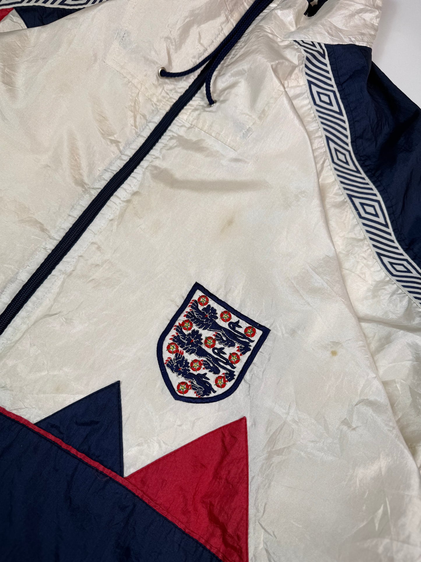 Vintage England 1990-92 Umbro football track jacket (L)