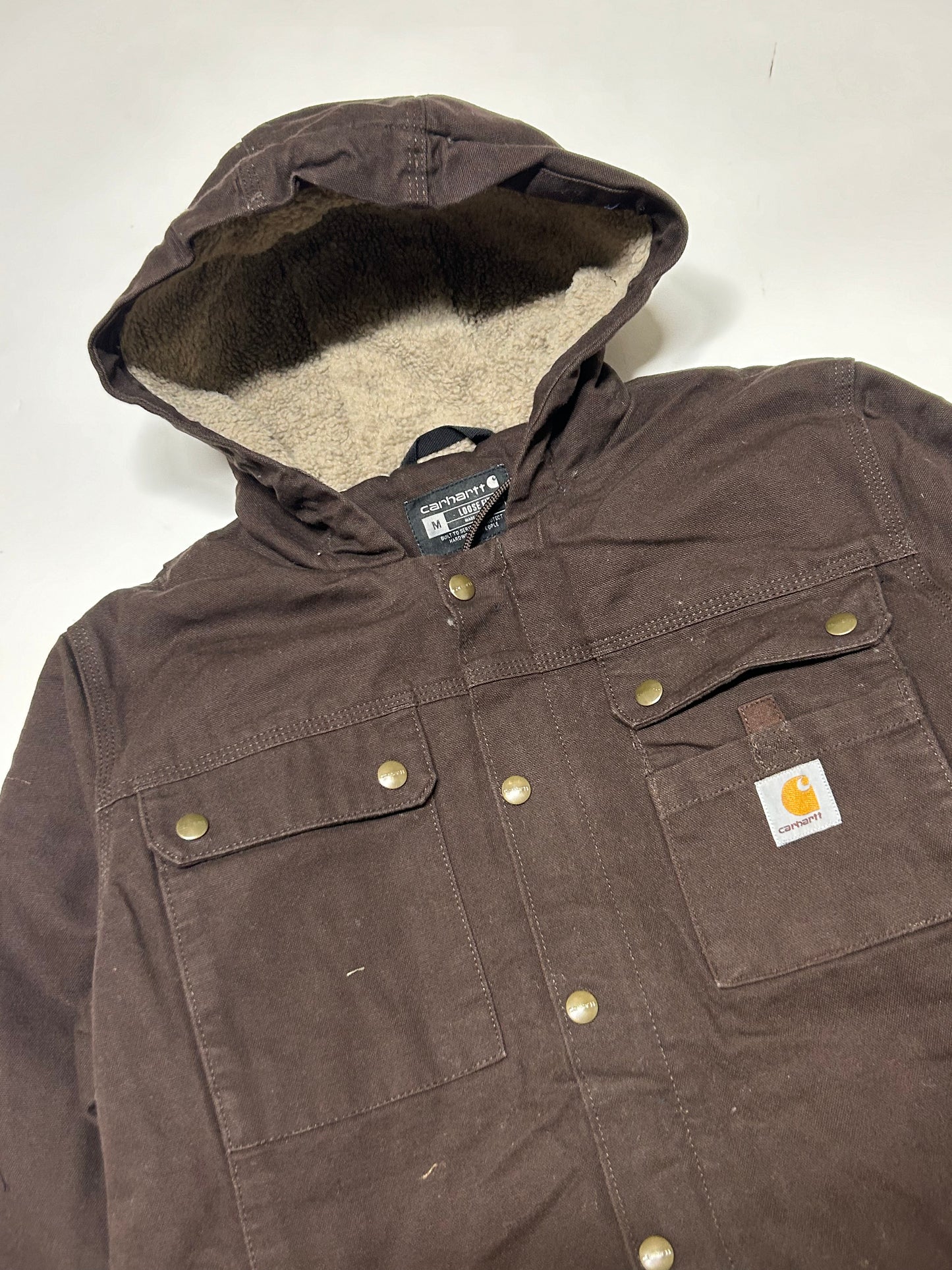 Carhartt Bartlett hooded utility workwear jacket (M)