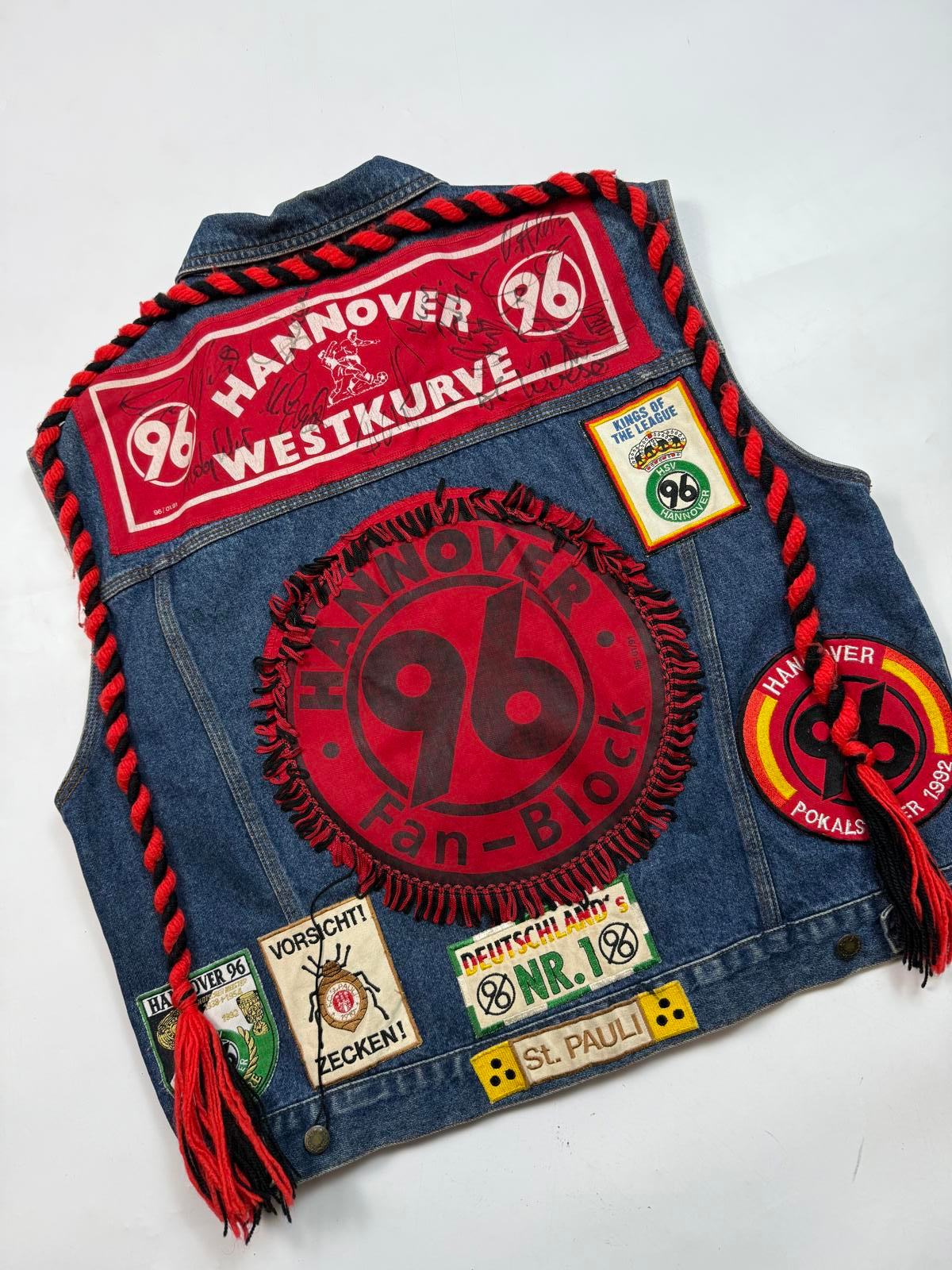 Vintage 90s Hannover ultra denim vest jacket (XL)