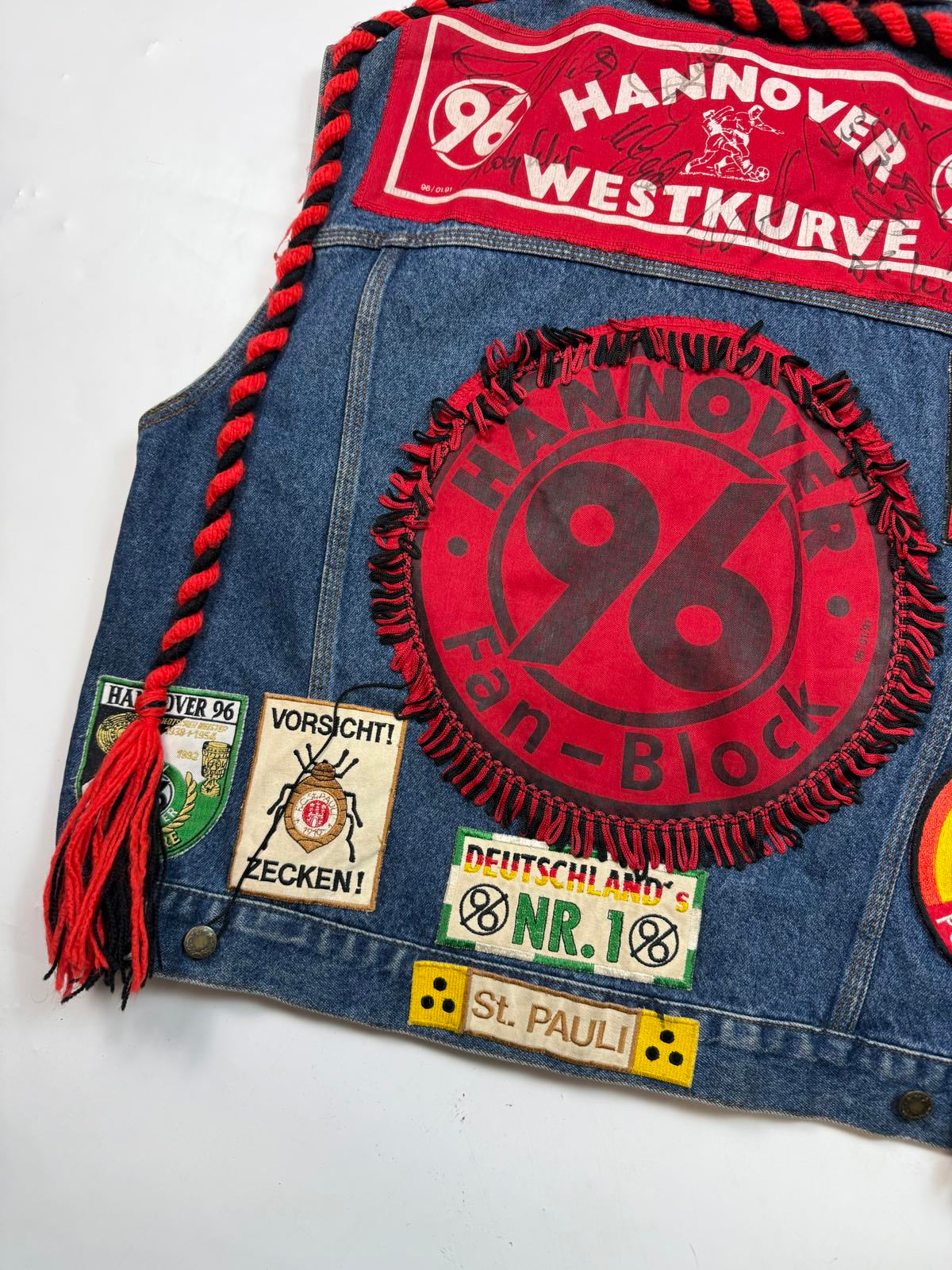 Vintage 90s Hannover ultra denim vest jacket (XL)