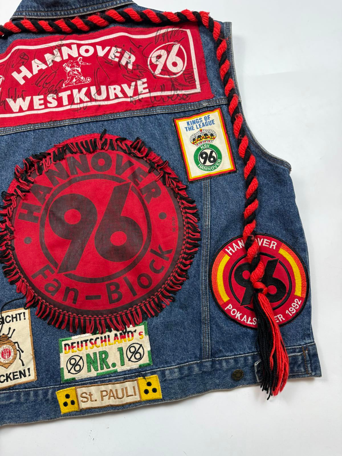 Vintage 90s Hannover ultra denim vest jacket (XL)