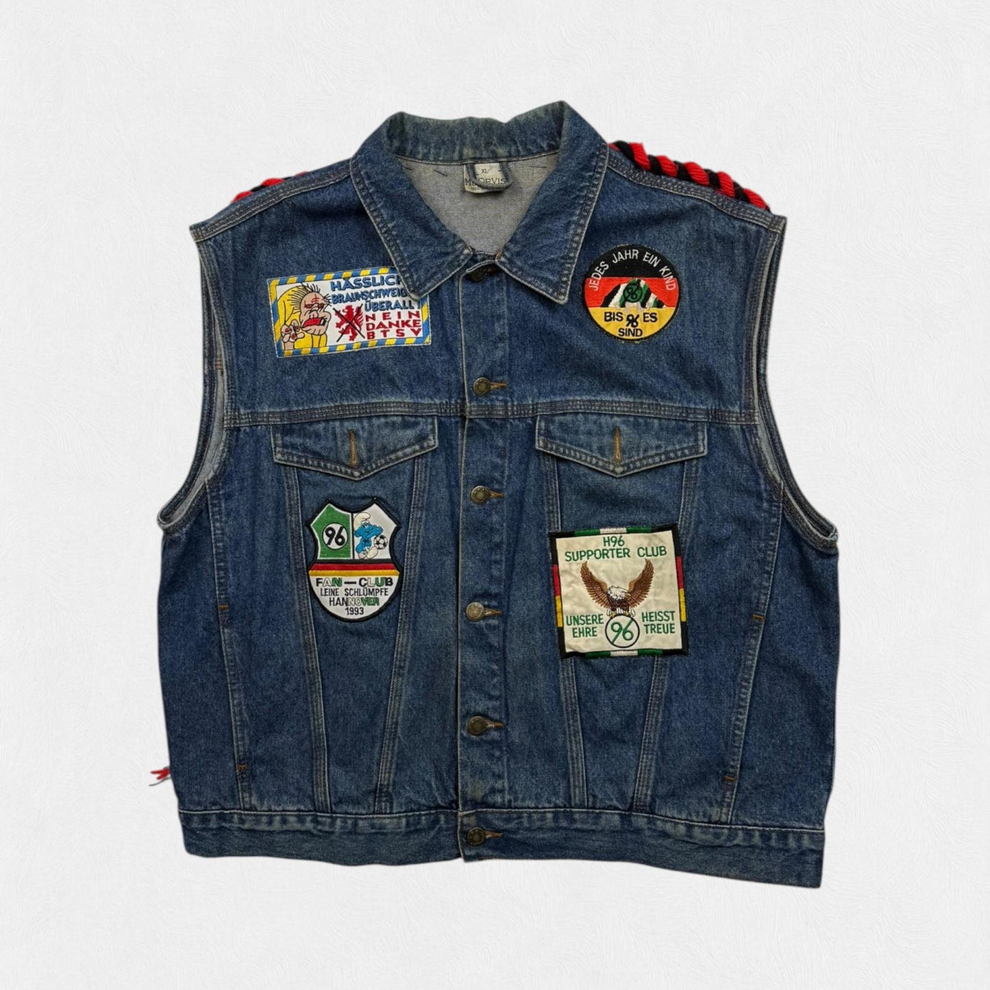 Vintage 90s Hannover ultra denim vest jacket (XL)
