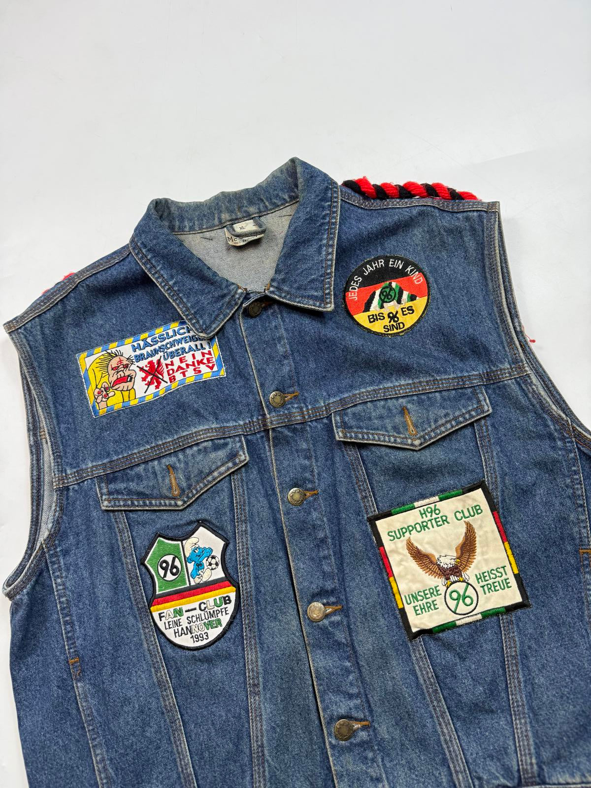 Vintage 90s Hannover ultra denim vest jacket (XL)