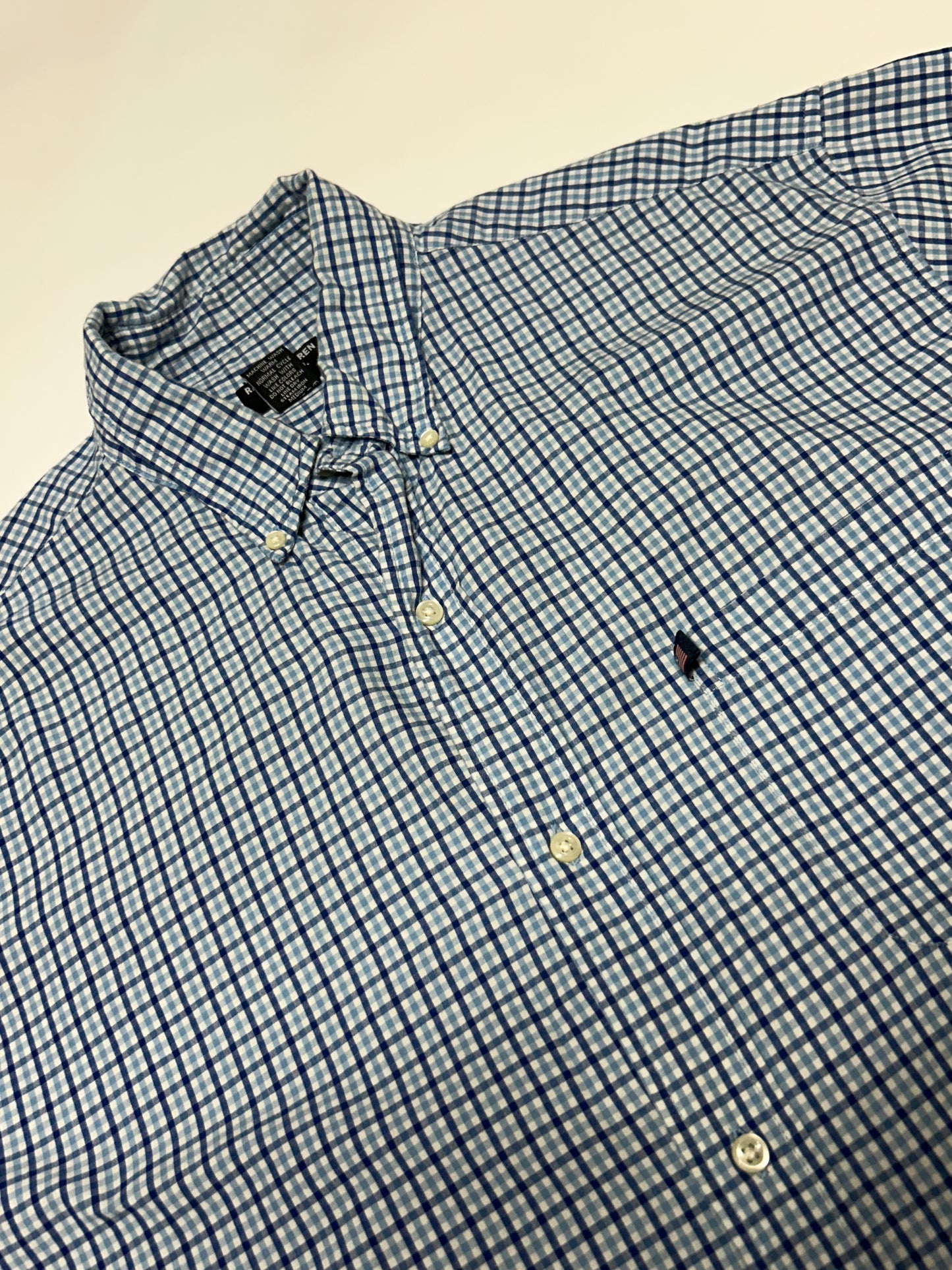 Vintage Ralph Lauren polo jeans co short sleeve check shirt (L)