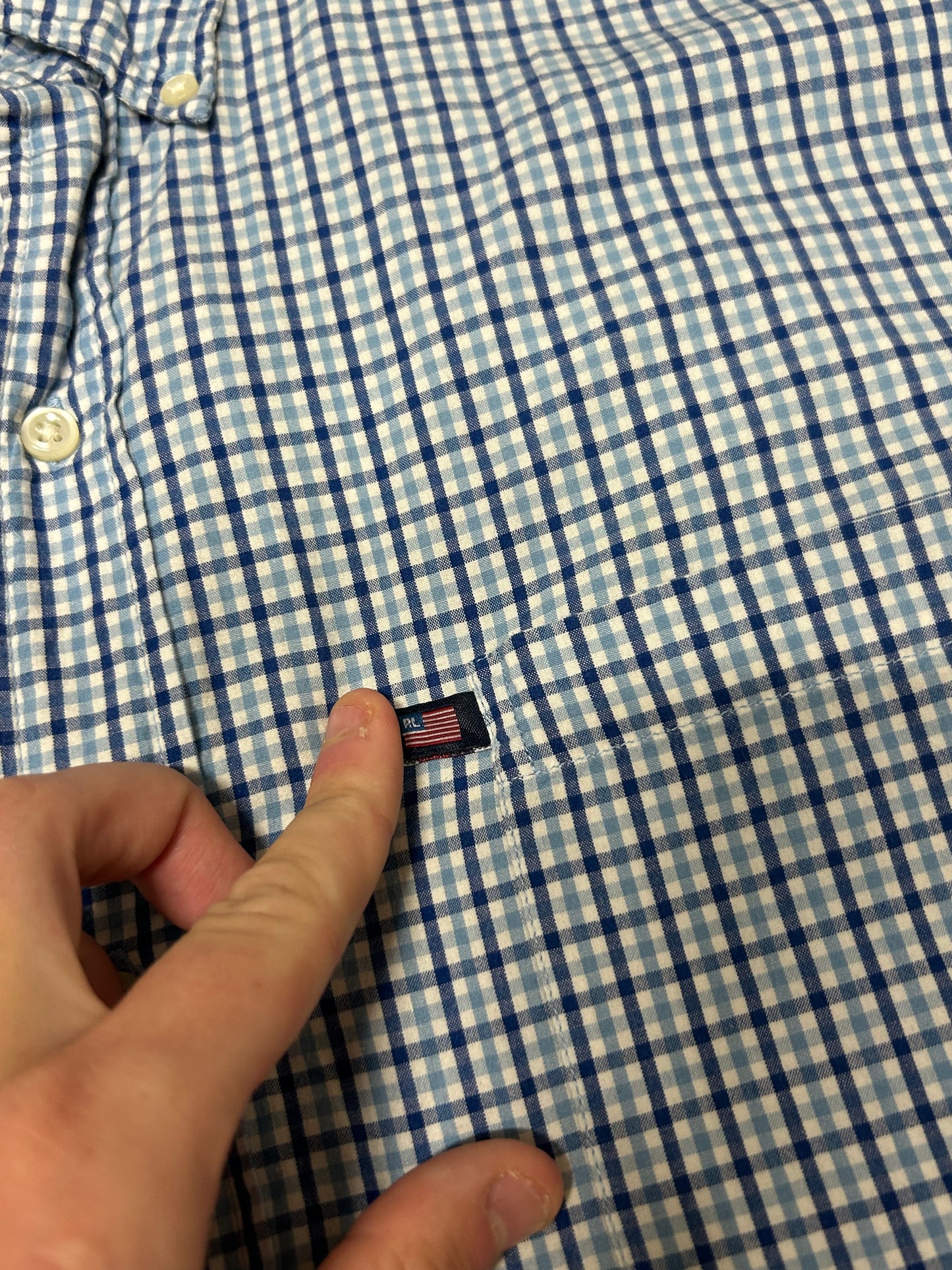 Vintage Ralph Lauren polo jeans co short sleeve check shirt (L)
