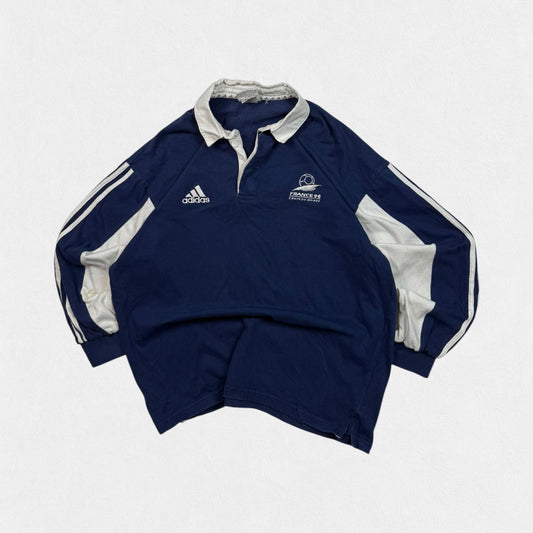 Vintage France 1998 Adidas football world cup polo shirt (L)