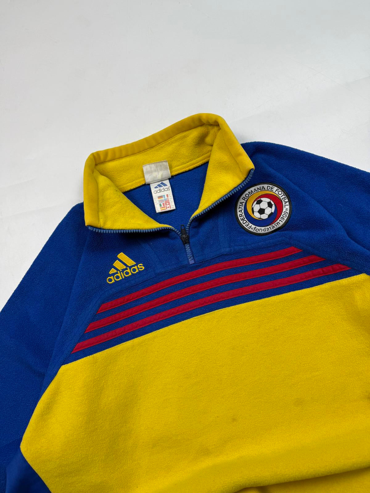 Vintage 90s Romania football 1/4 zip fleece (M)