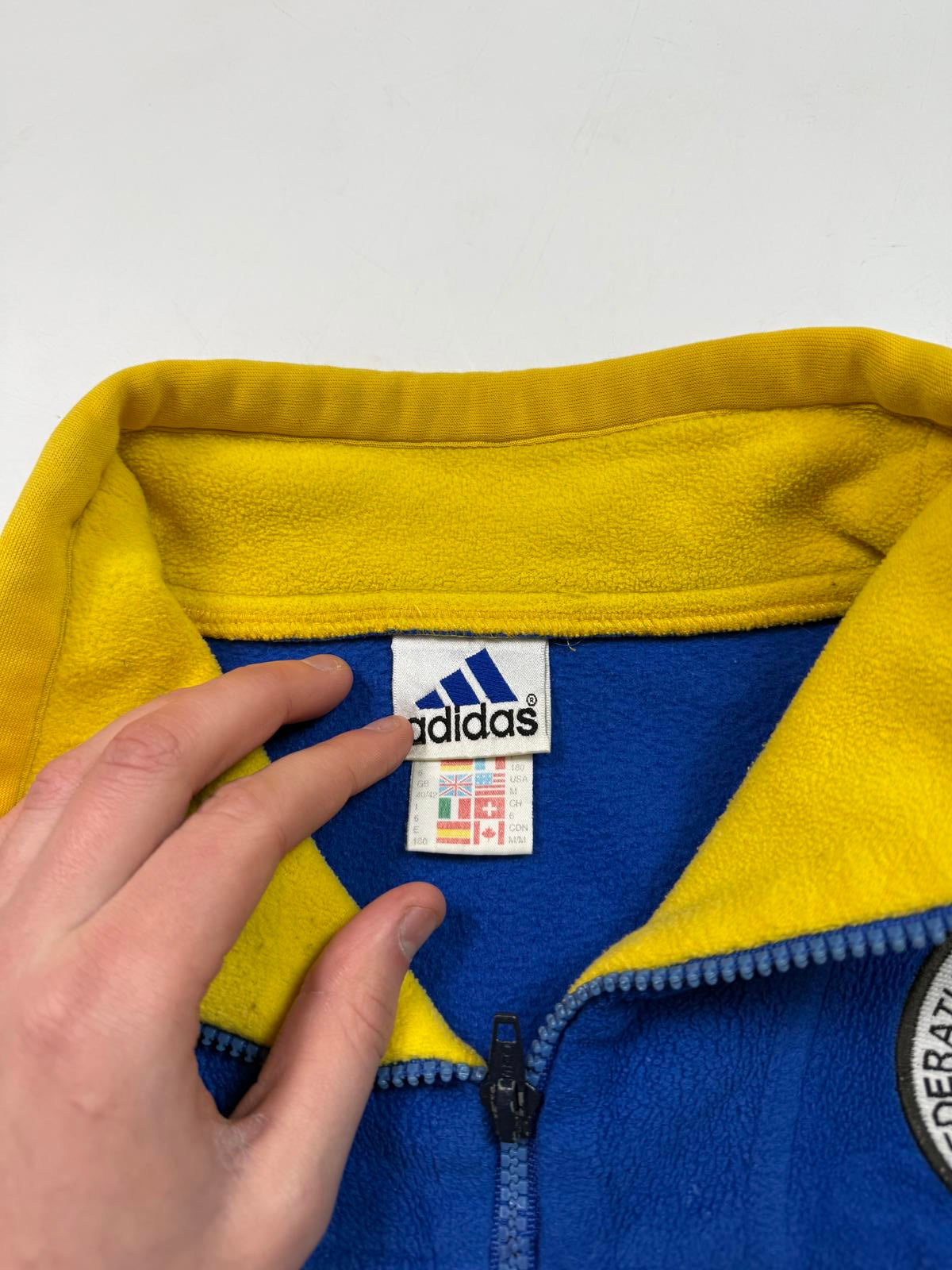 Vintage 90s Romania football 1/4 zip fleece (M)