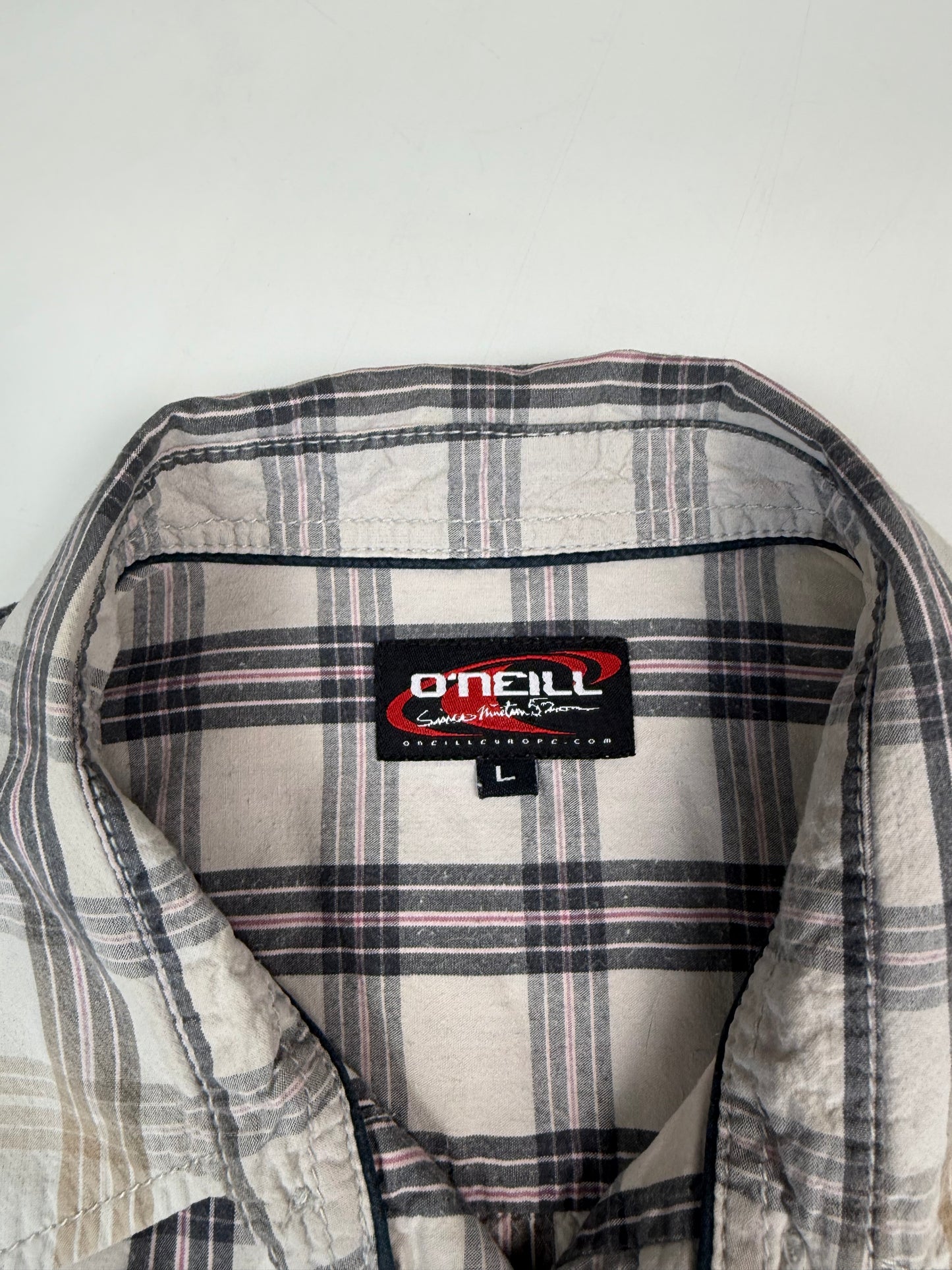 Vintage O'neill checkered s/s shirt (L)