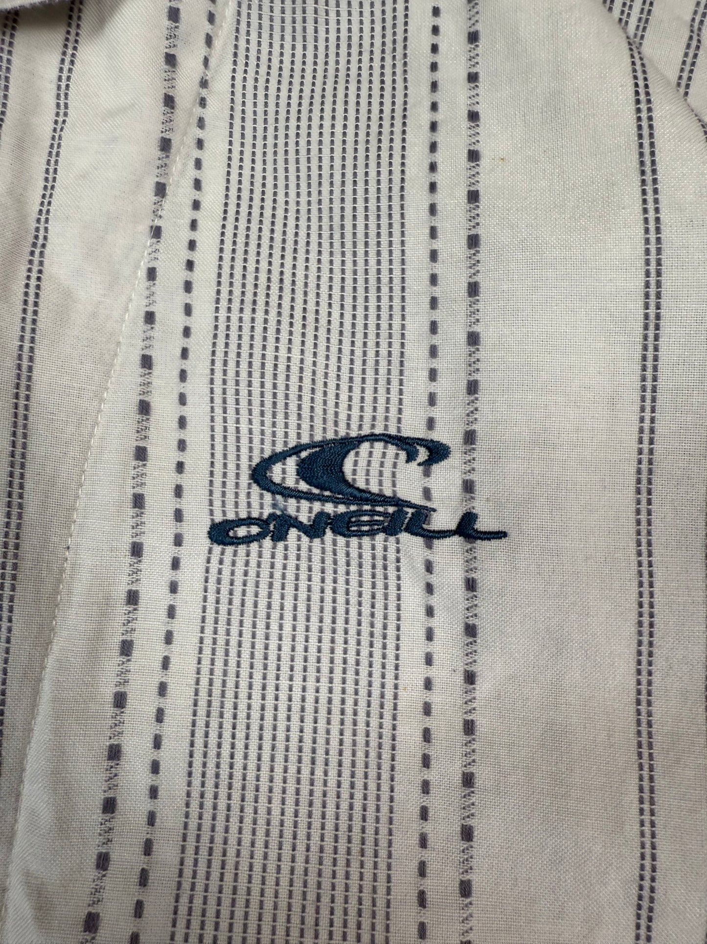 Vintage O'neill striped short sleeve shirt (M)