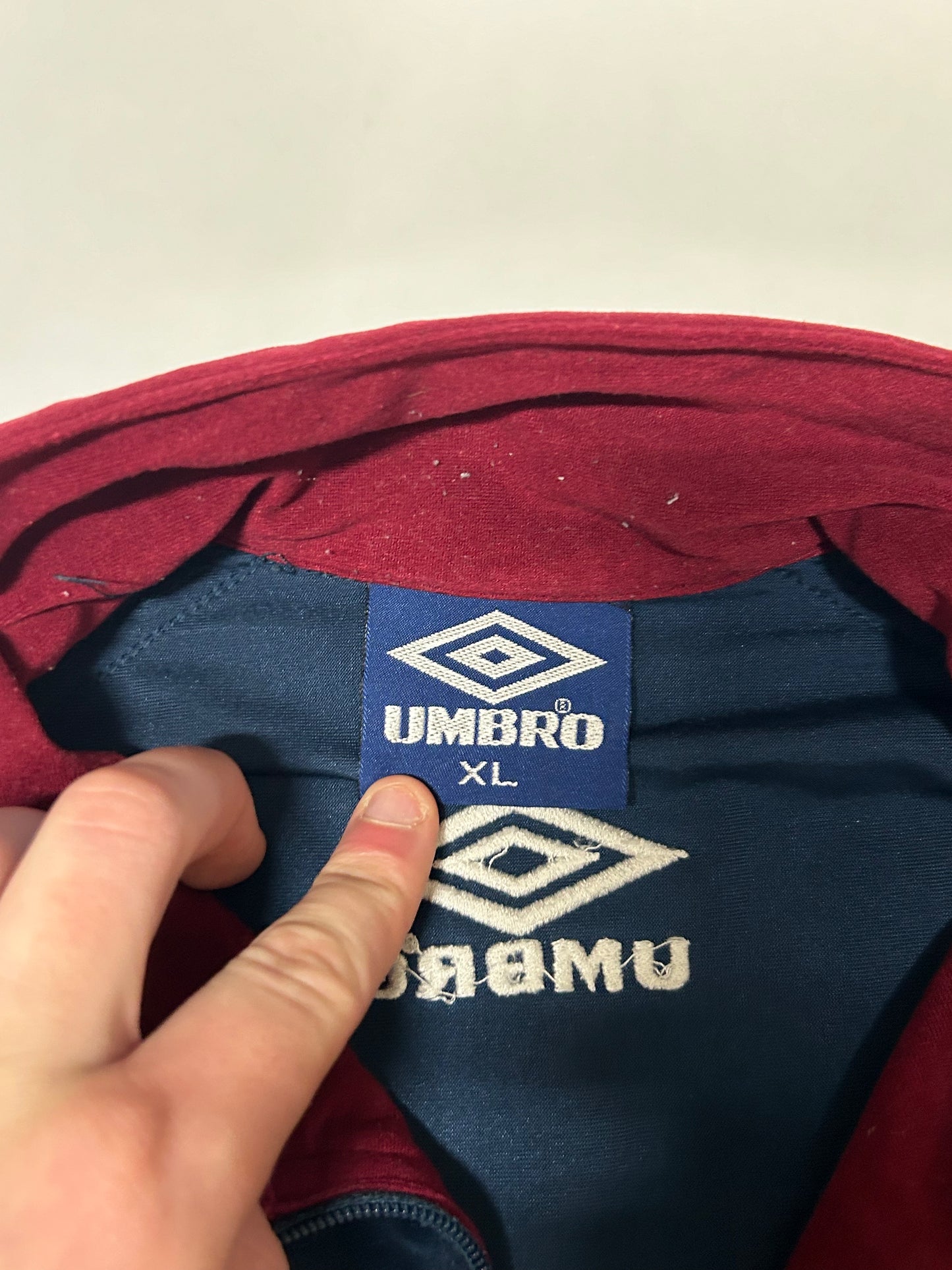 Vintage 90s Umbro velour track jacket (XL)