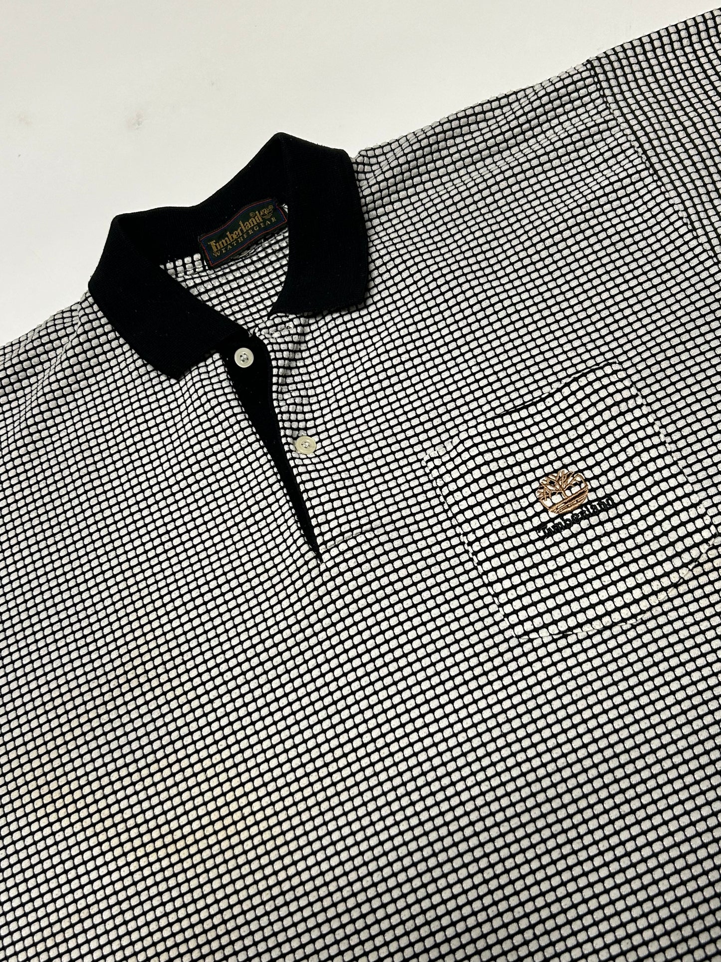 Vintage 90s Timberland check polo shirt (L)